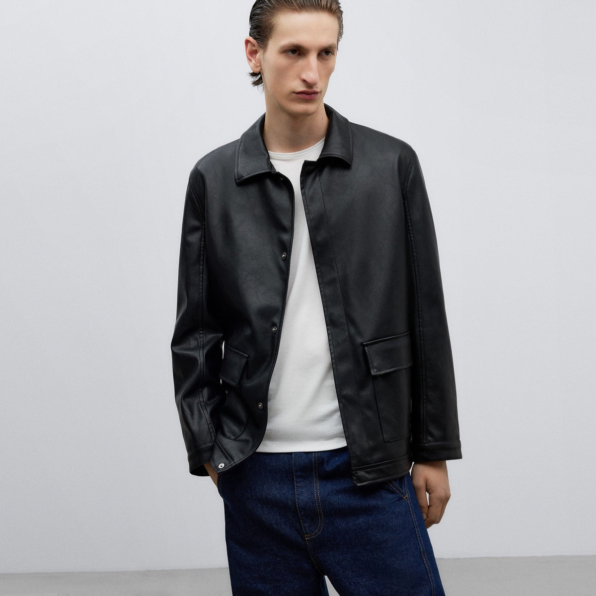 Non Leather Jacket Black