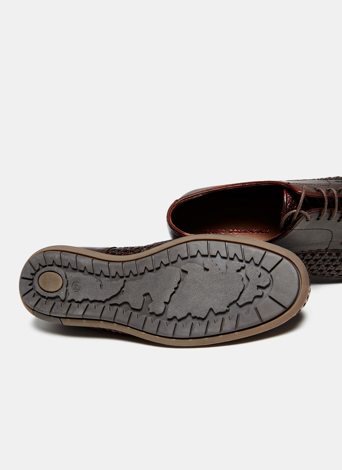 Leather Braided Lace-Up Shoe