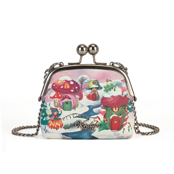 Vendula London Fairy Village Rio Purse – front with clip-frame closure