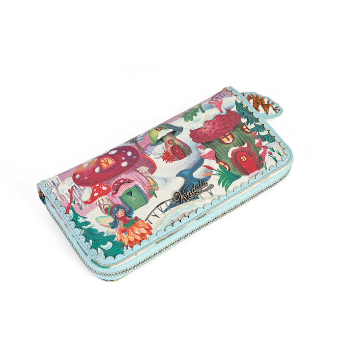 Vendula London Fairy Village Ziparound Wallet – three-quarter view