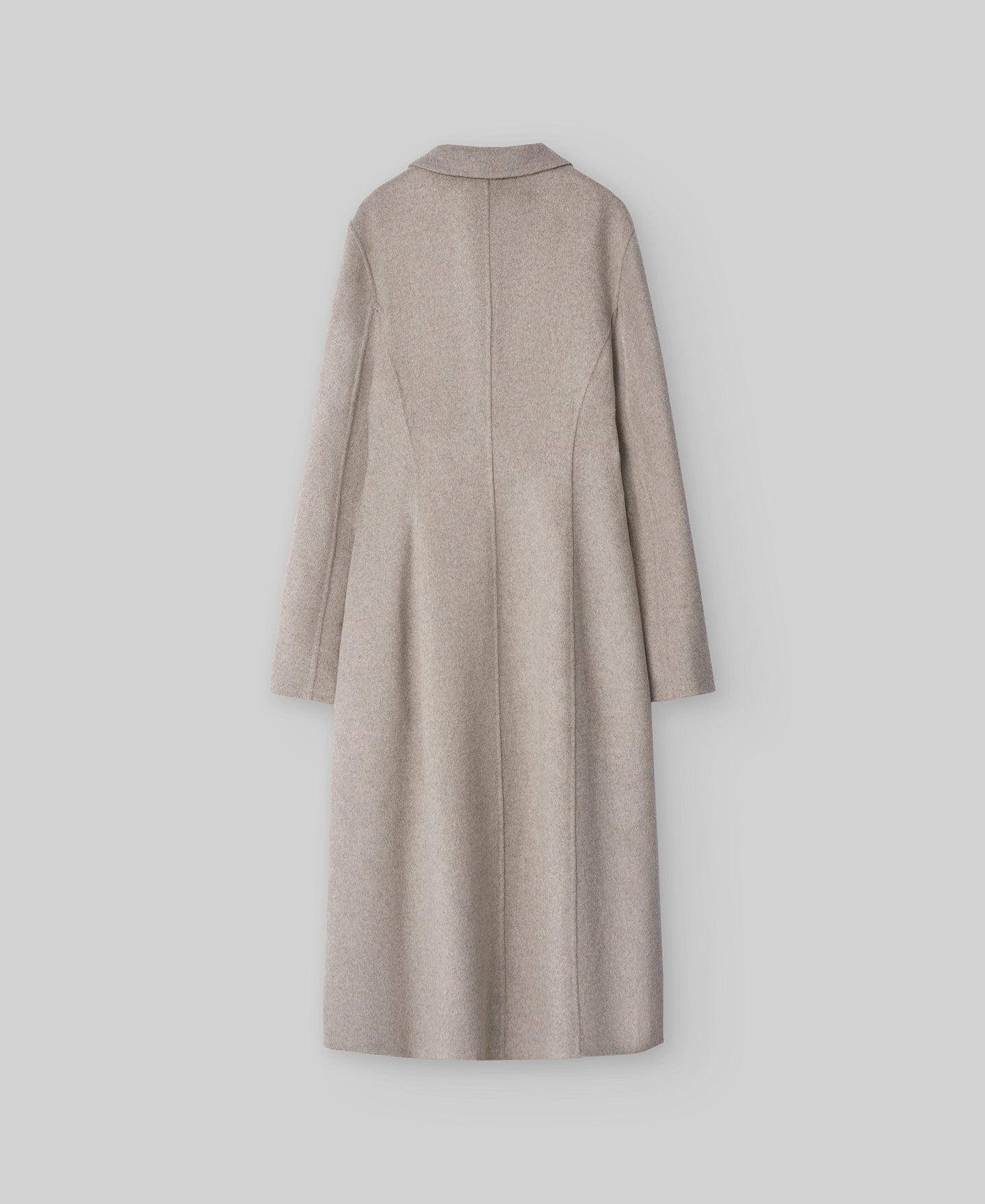 Merino Wool Blend Tailored Coat for Women in Natural