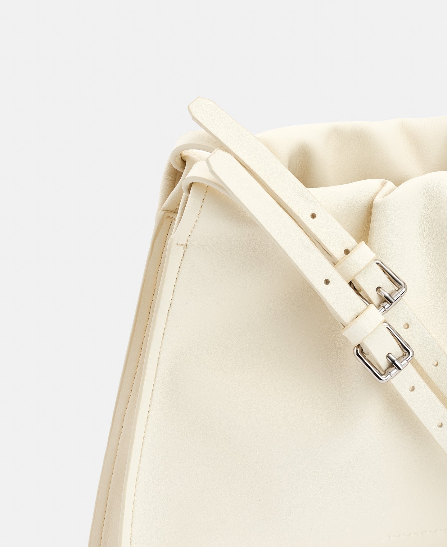 Off White Recycled Polyurethane Bag