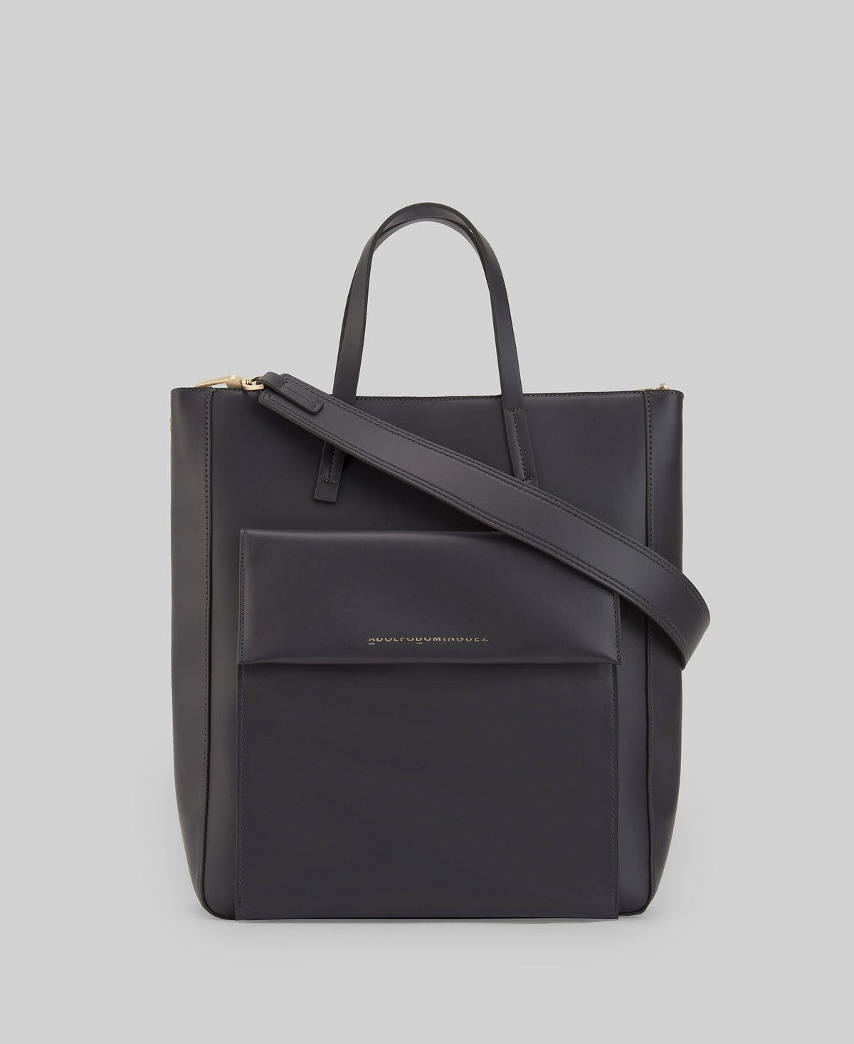 Large recycled polyester shopper woman in grey/black