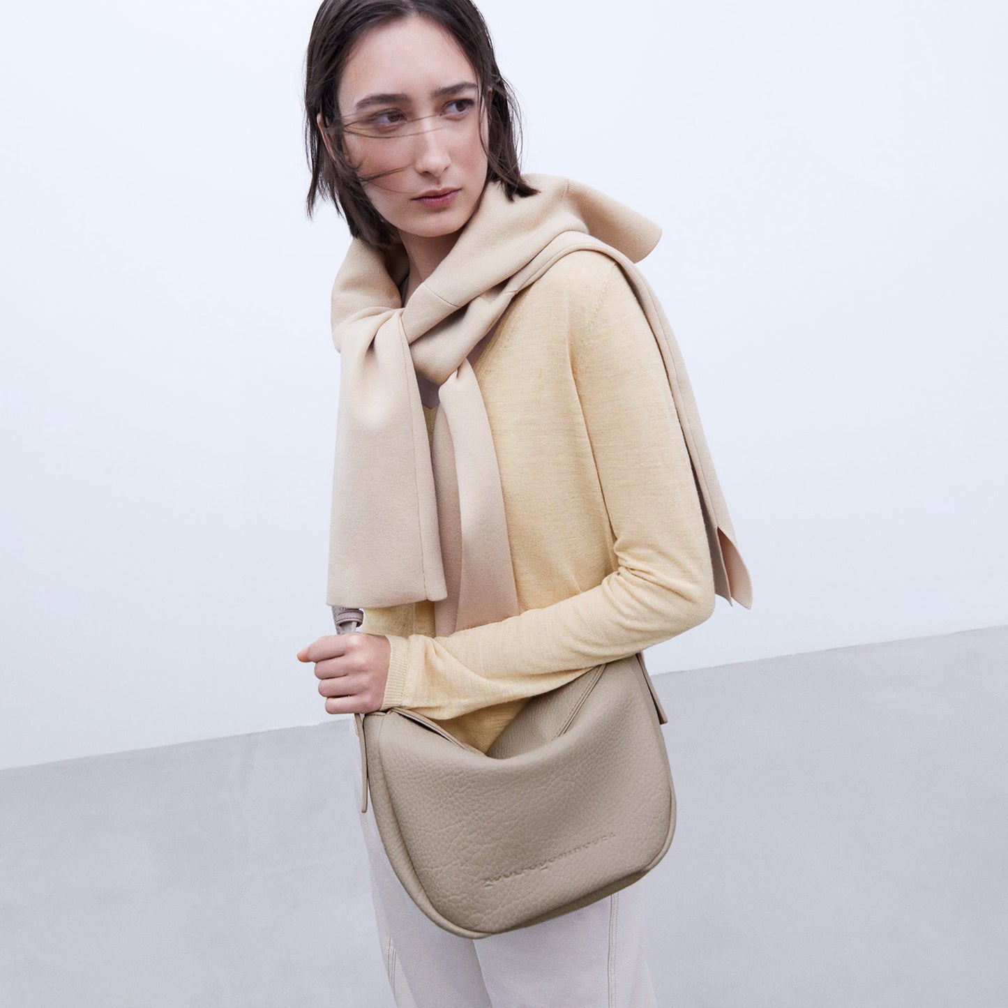 Recycled Stone Medium Shoulder Bag