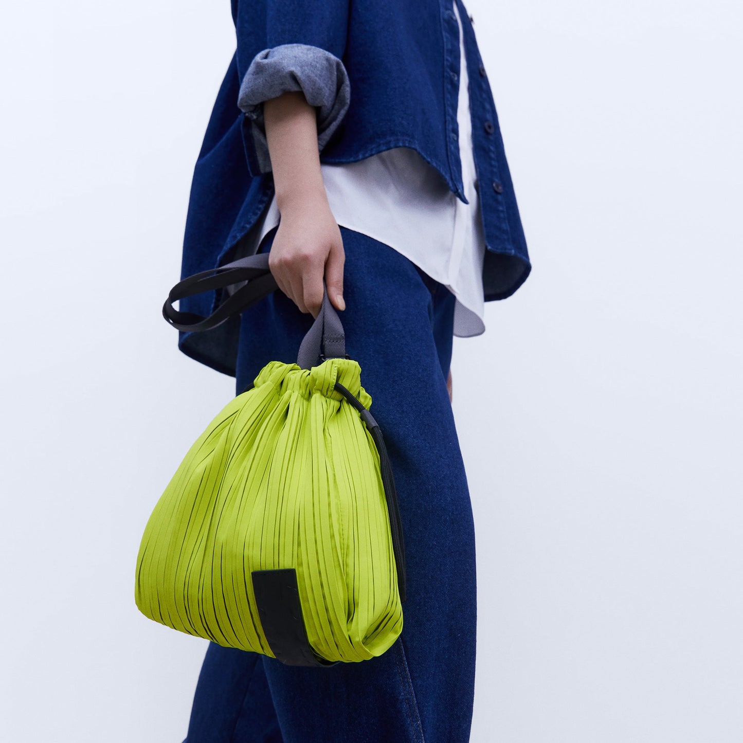 Pistachio Green Crinkle Small Shoulder Bag