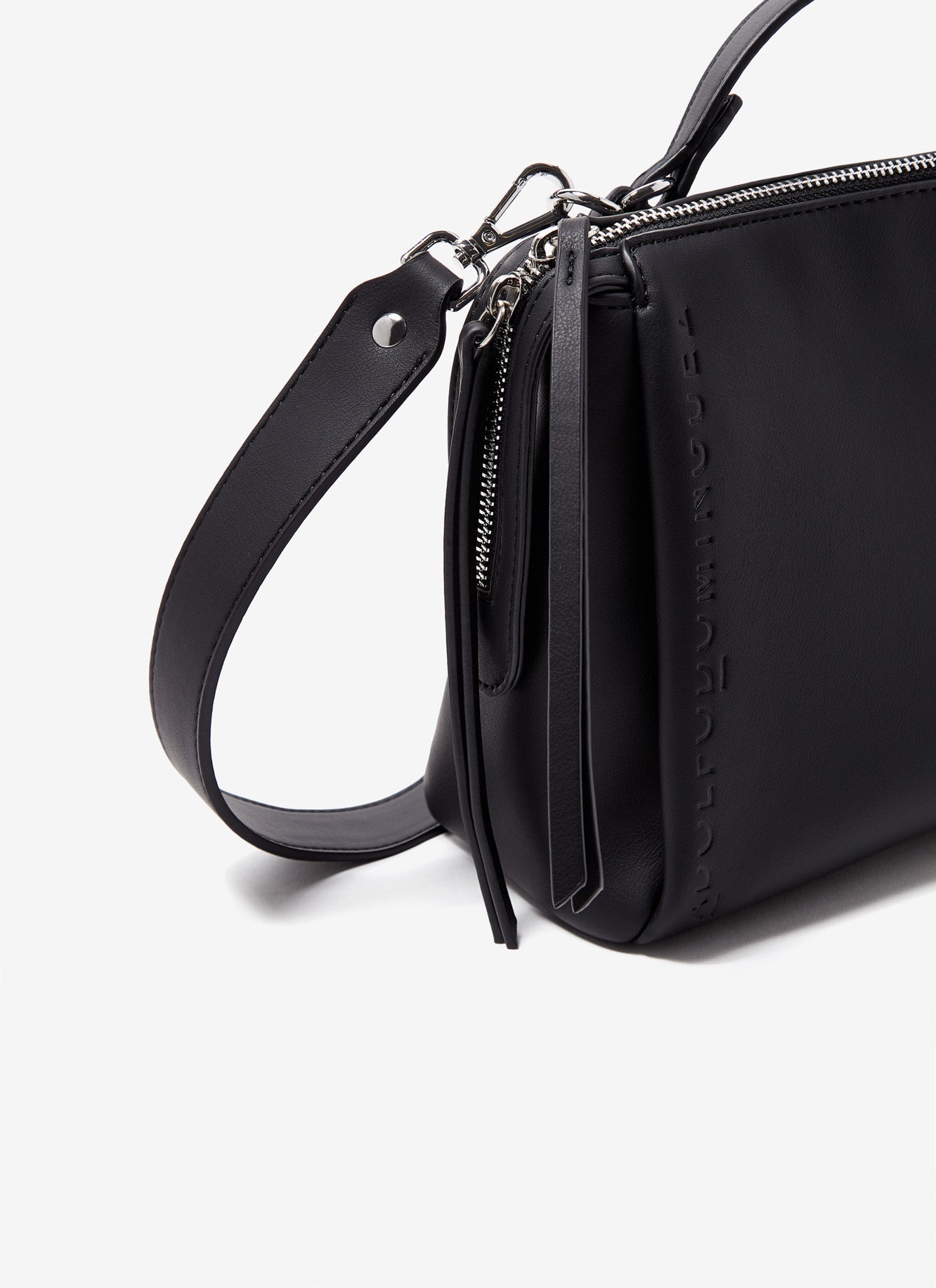 Black Recycled Material City Bag