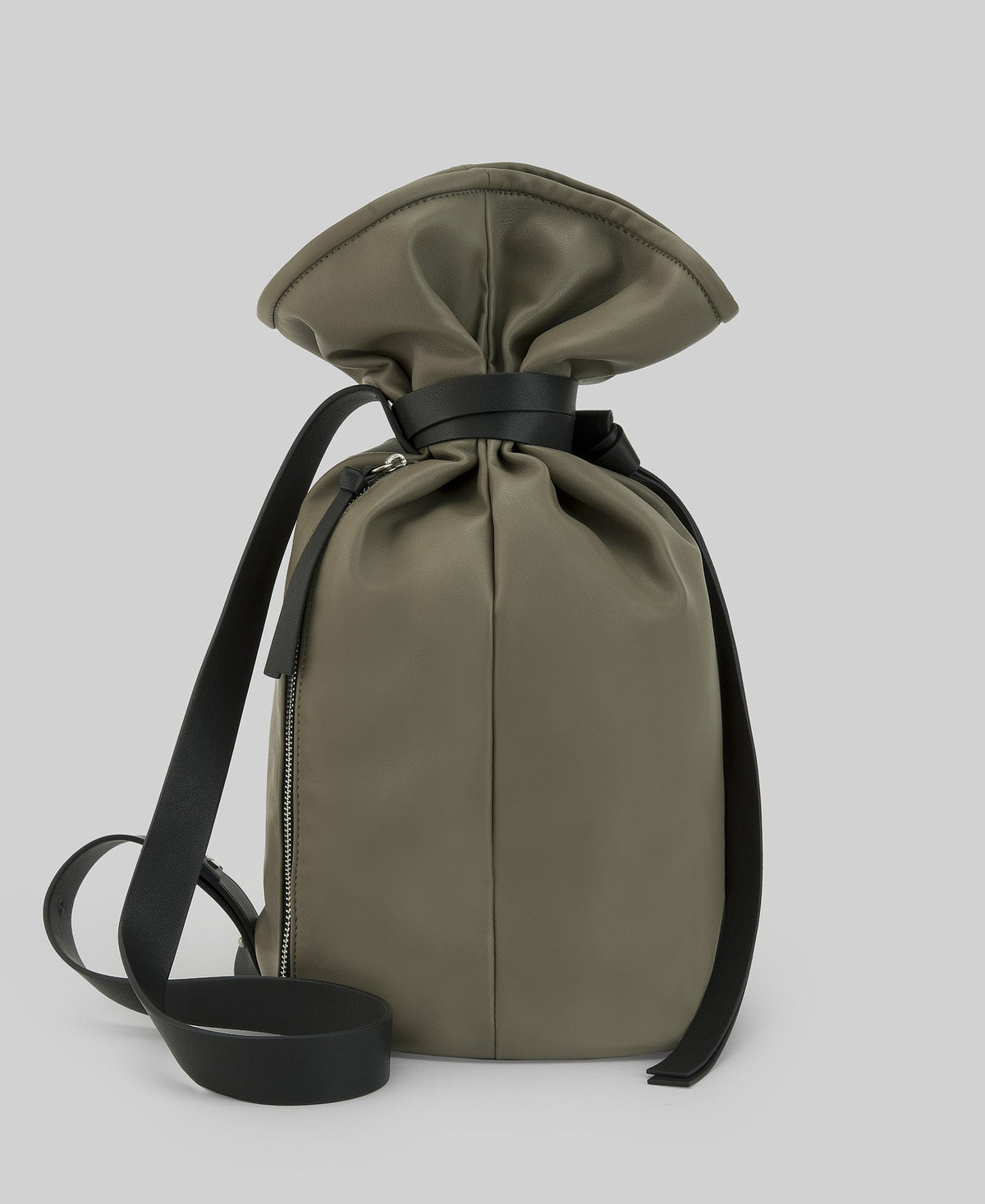 Leather-Non-Leather medium bag woman in green/grey