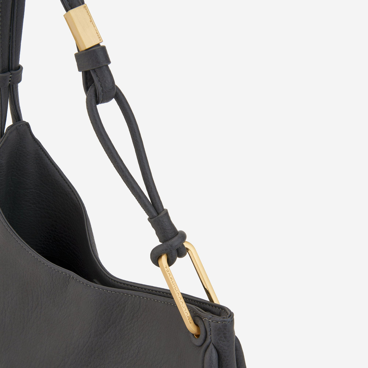 Anthracite Grey Recycled Material Hobo Bag For Women