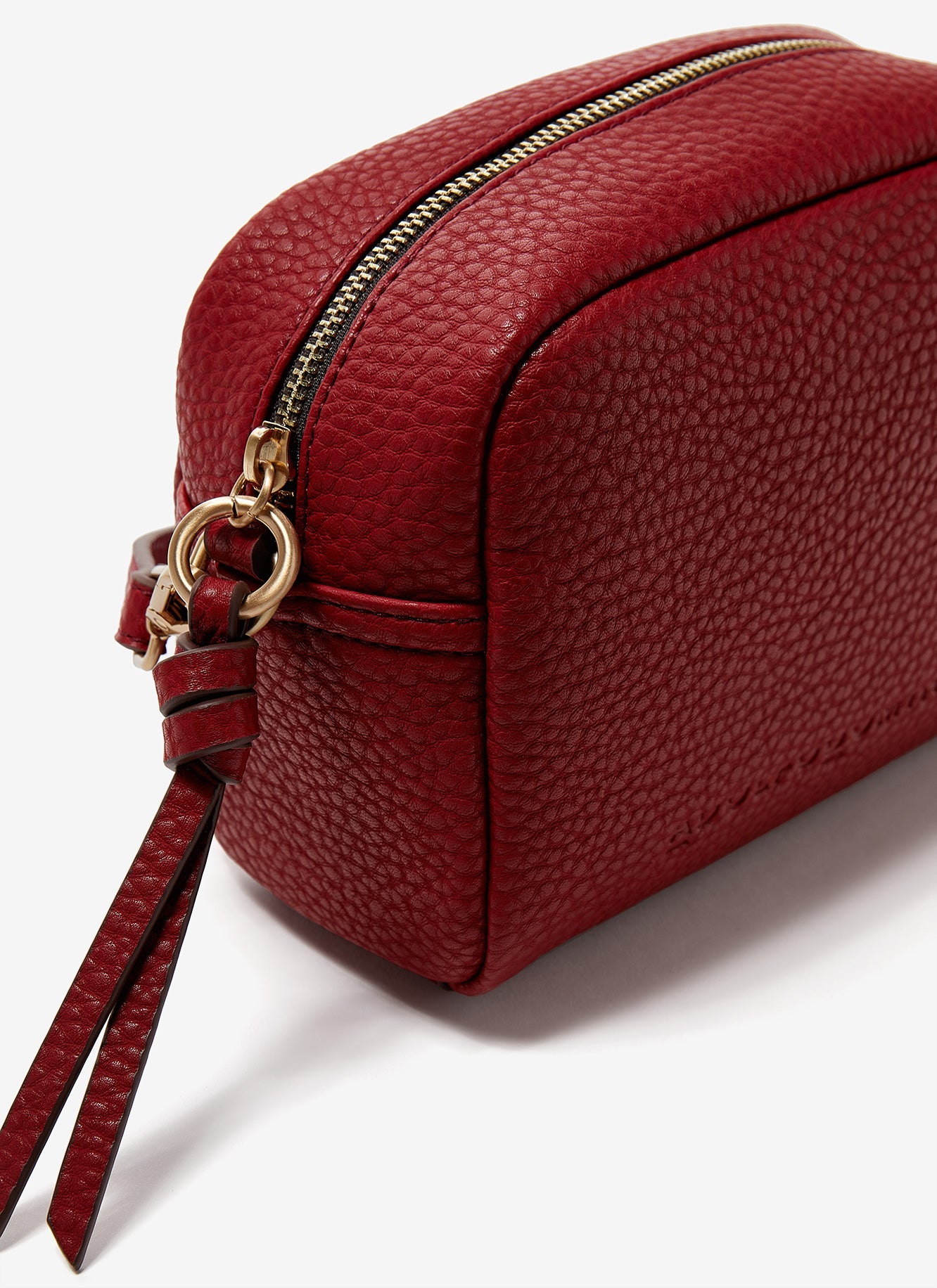 Red Granulated Crossbody Bag