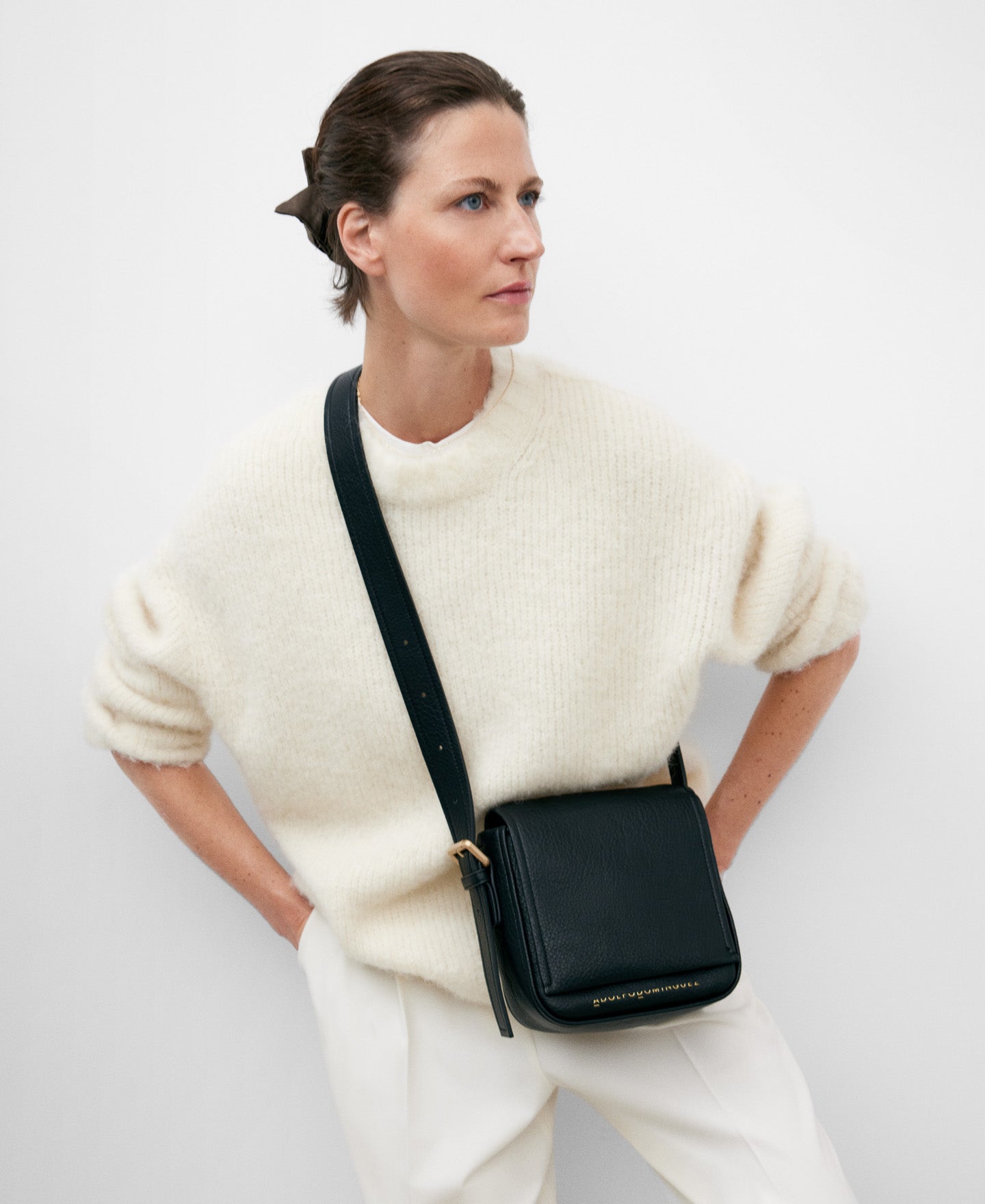 Small Shoulder Bag In Grain Texture