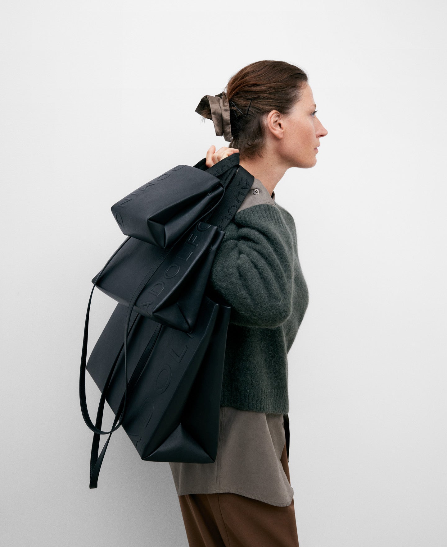 Black Shopper Bag For Women