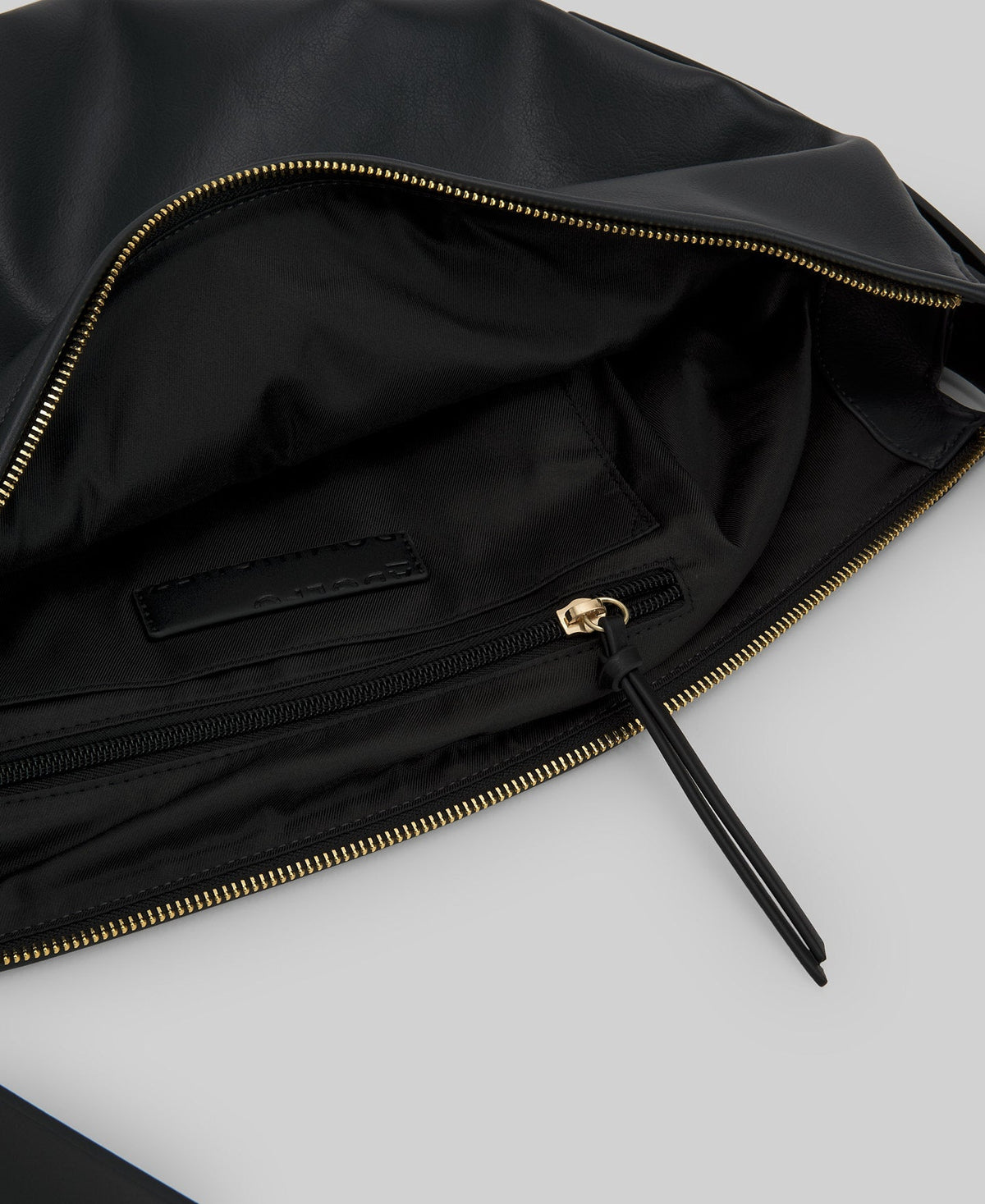 Leather-Non-Leather large Doce bag woman in dark grey