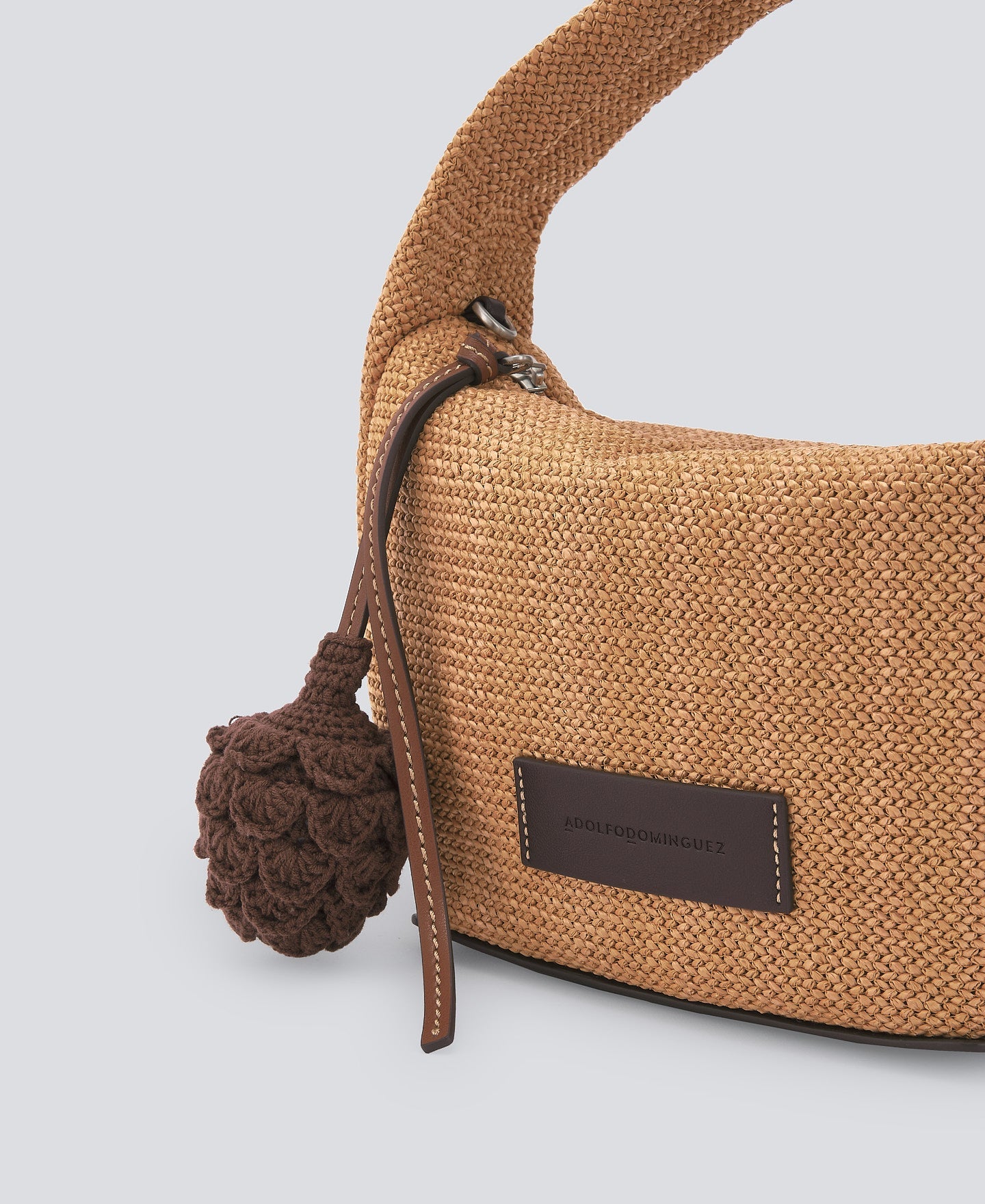 Orange Braided Medium Hobo Bag