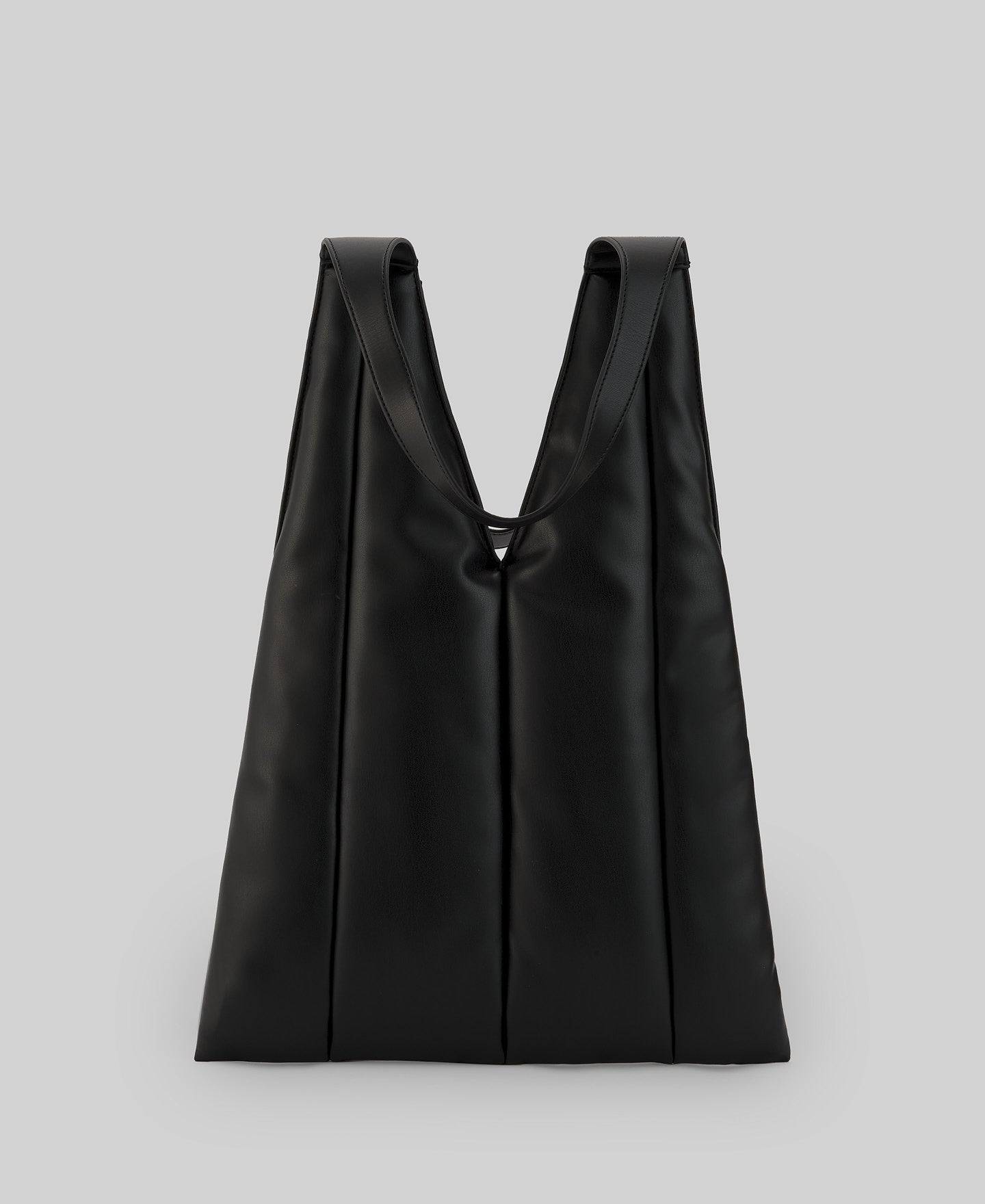 Non-Leather puffer hobo woman in black