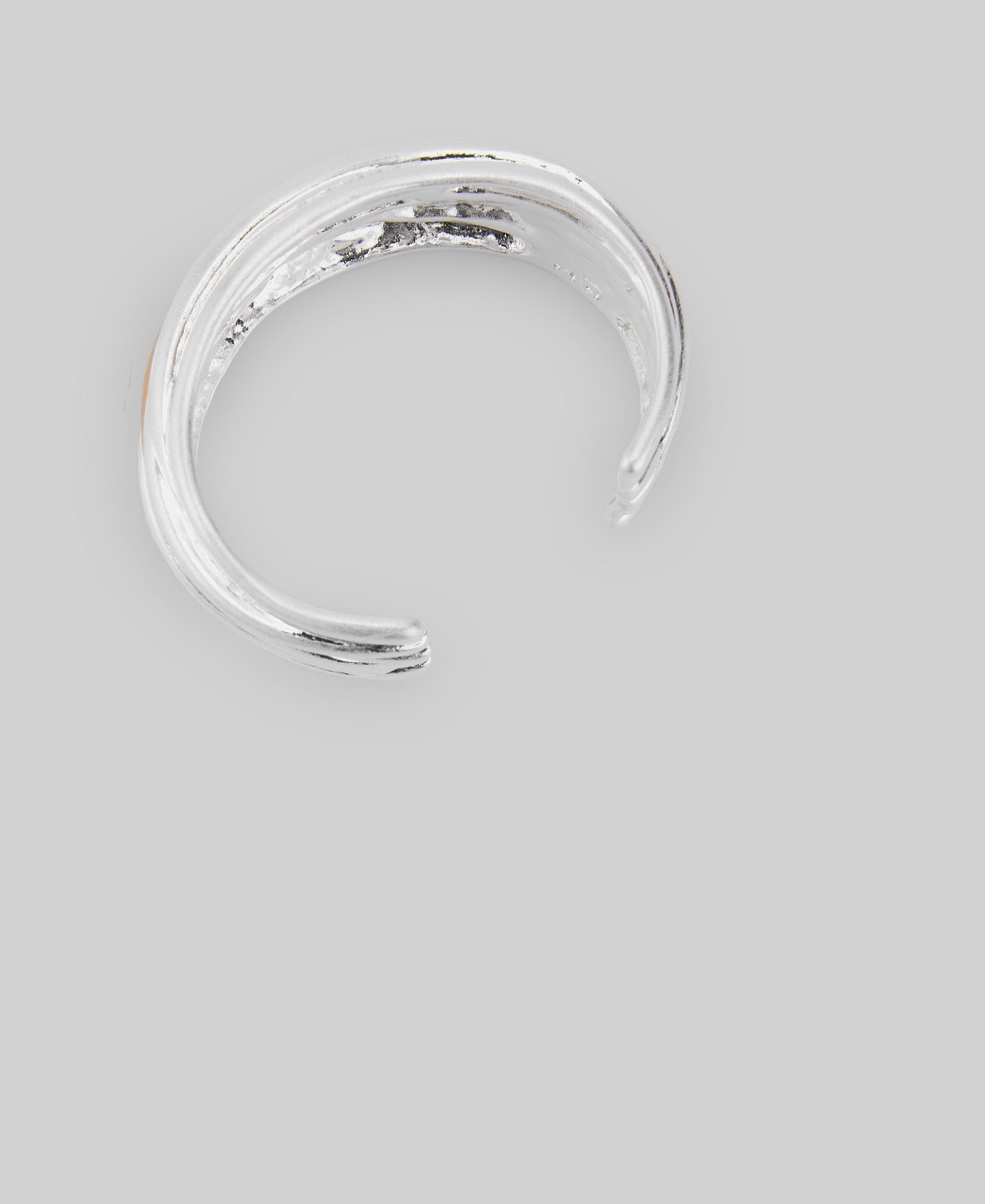 Two-tone rigid tubular bracelet woman in silver/gold