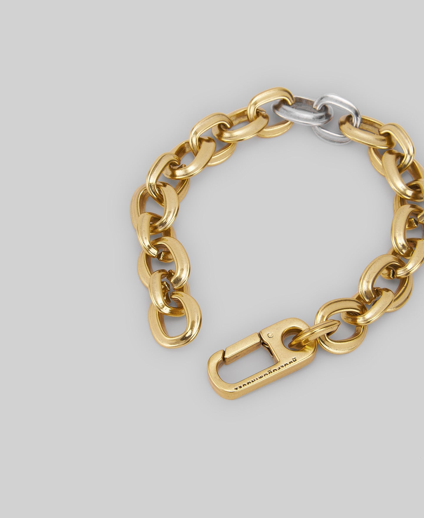 Two-tone link bracelet woman in gold/silver