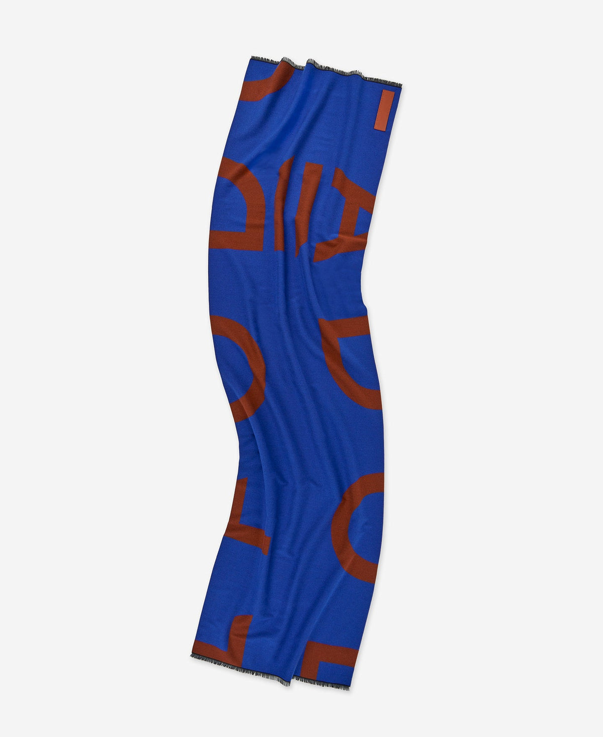 Blue Jacquard Maxi Logo Scarf For Women