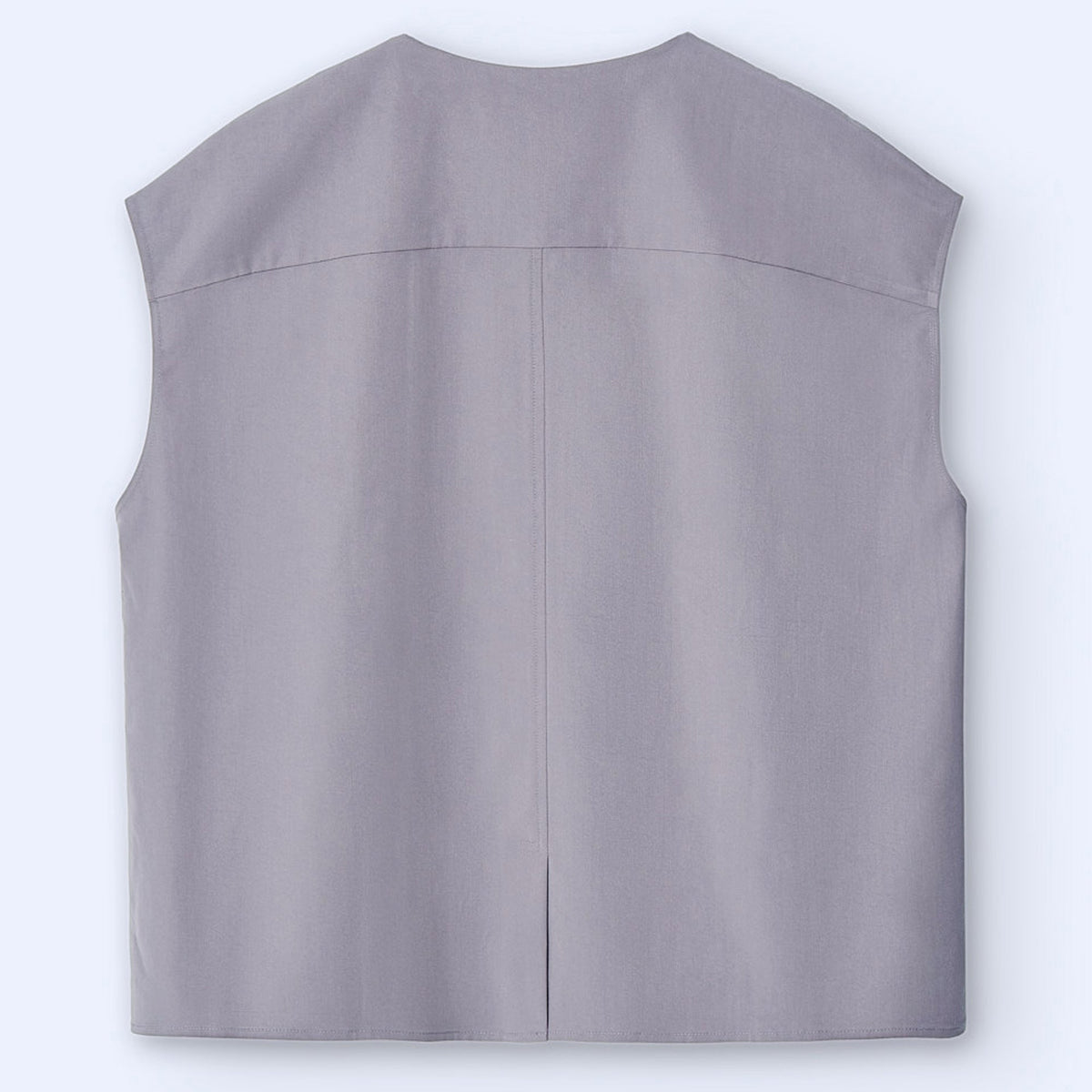 Grey Buttoned Vest Top