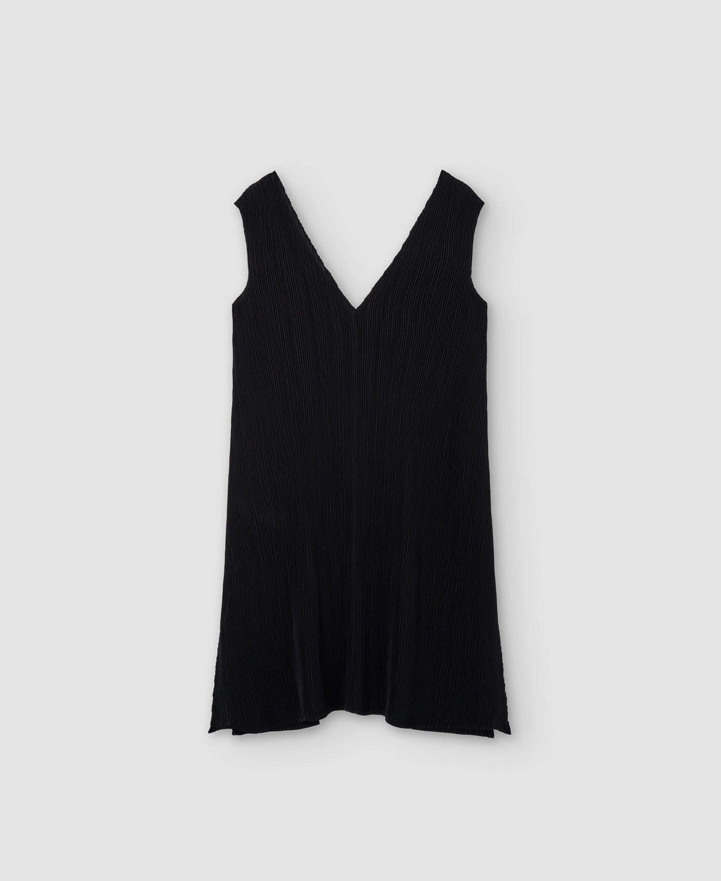 Black Crinkle Sleeveless Blouse