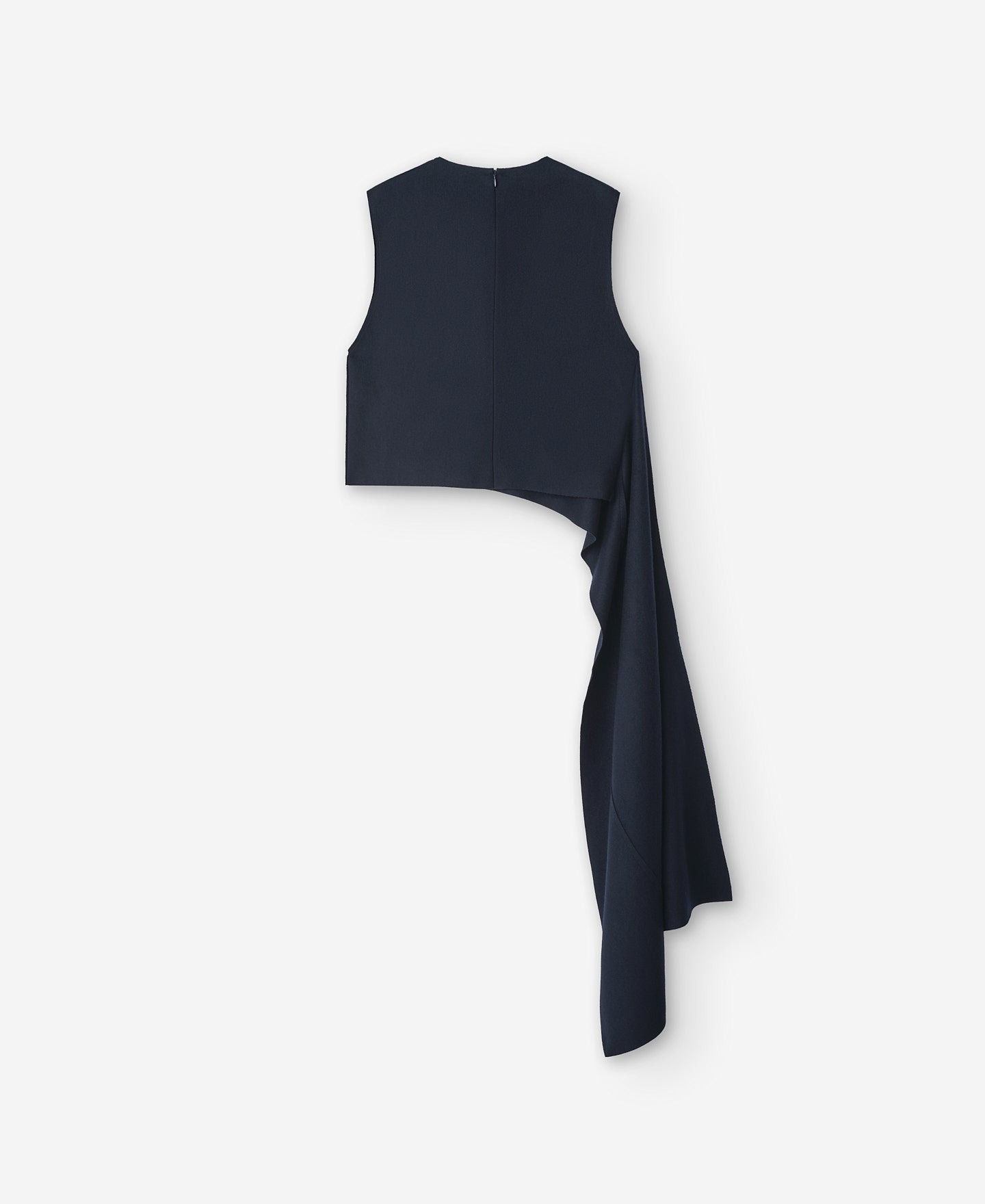 Navy Blue Knitted Sleeveless Top For Women