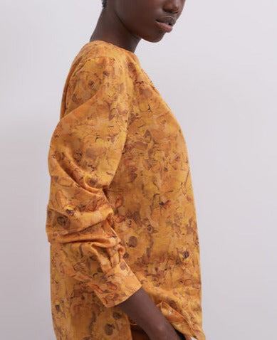 Multicolor Cotton Blouse With Puffed Sleeves