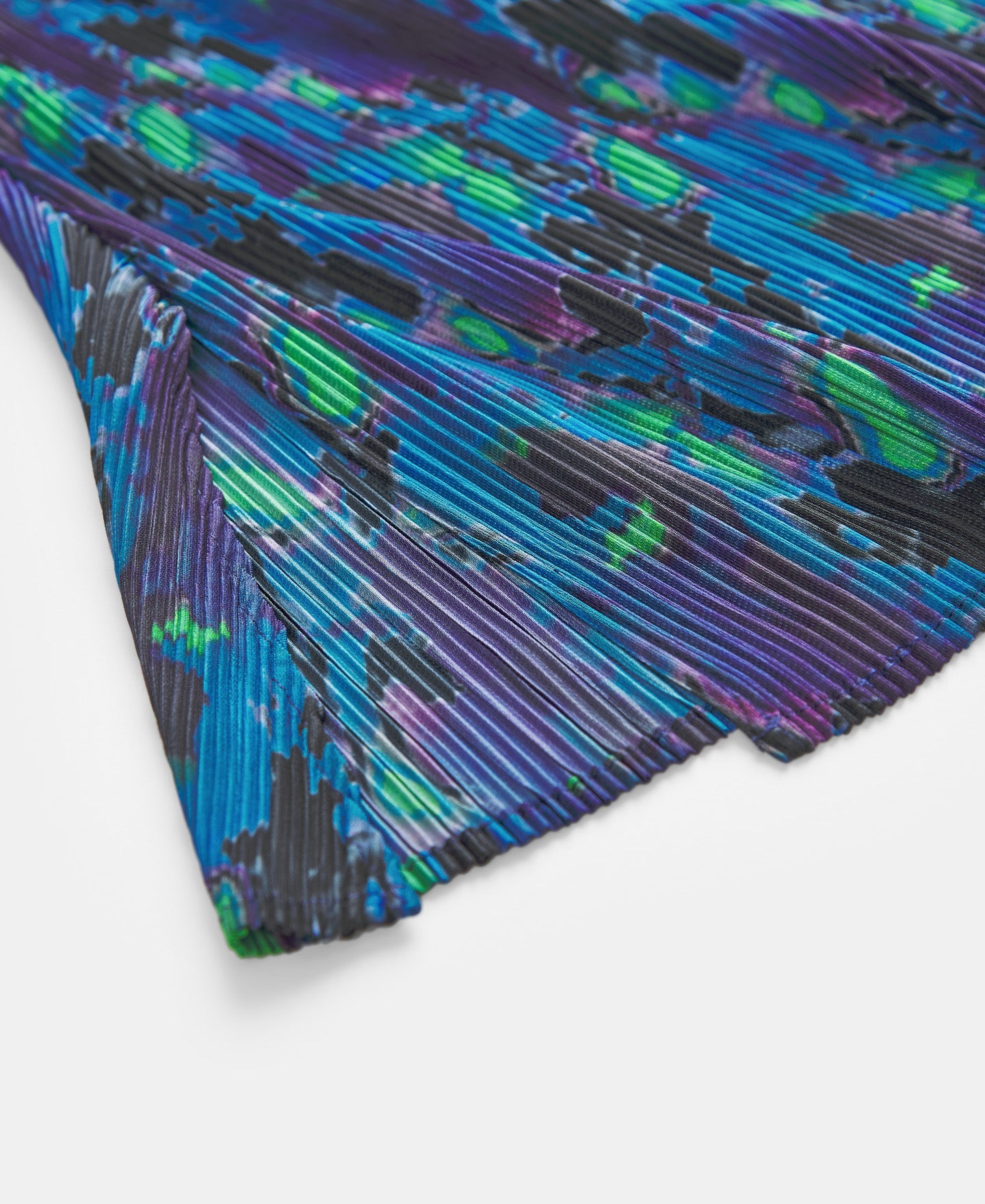 Blue Print Neon Printed Crinkle T-Shirt