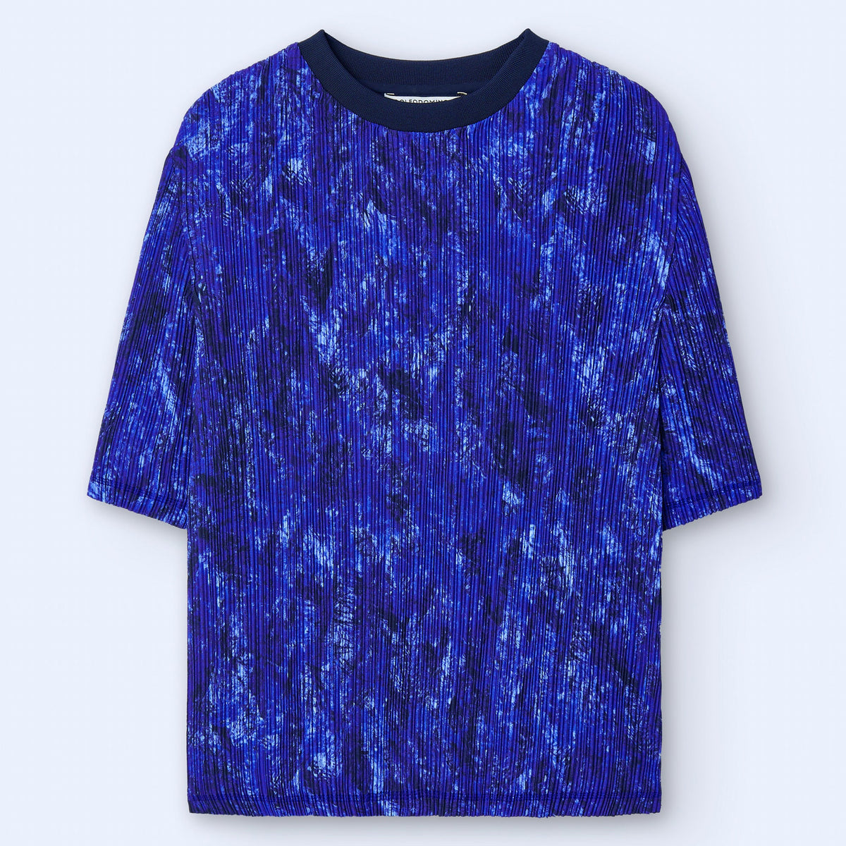 Crinkle Print Blue T-shirt