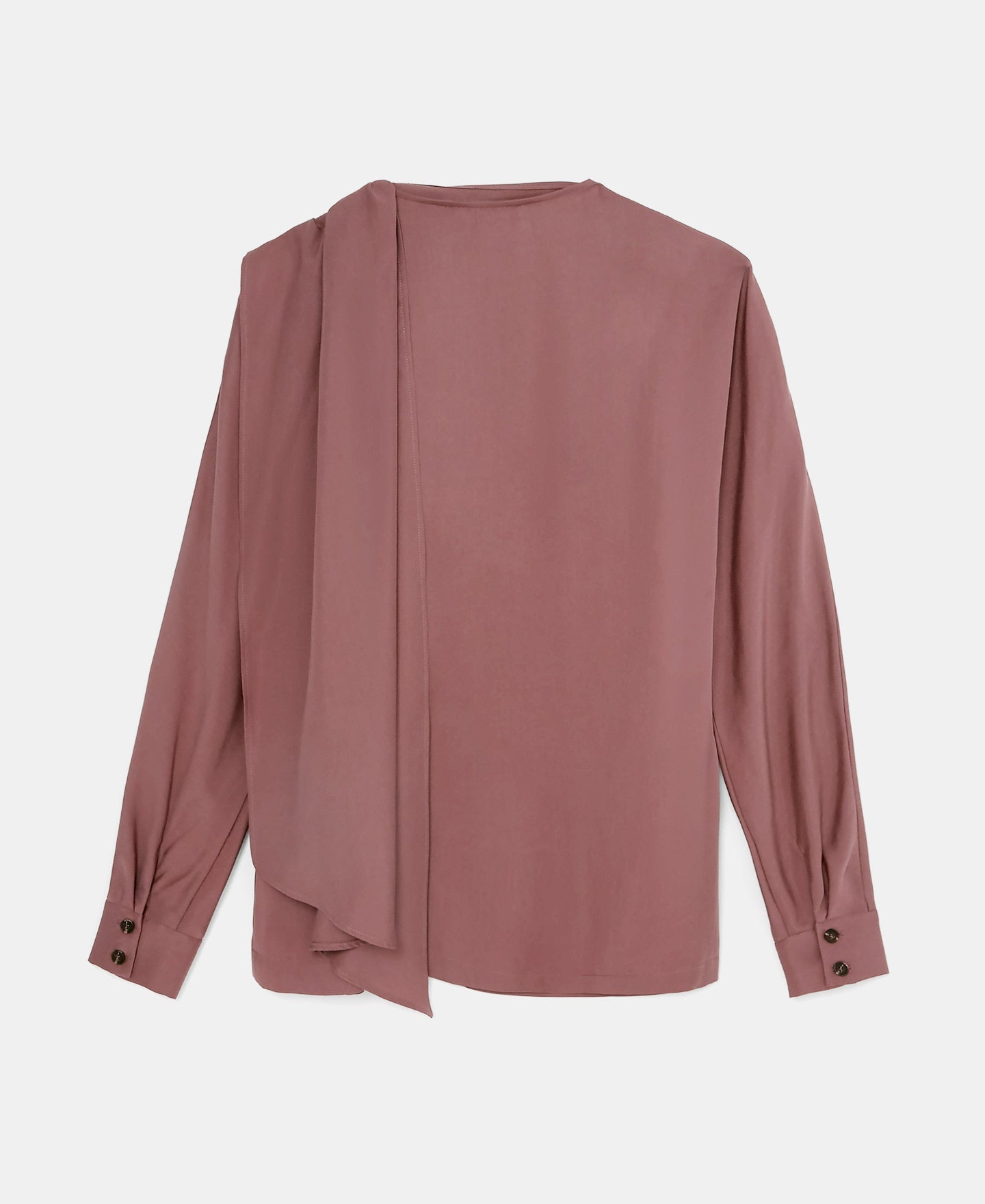Mauve Shirt With Bow Detail
