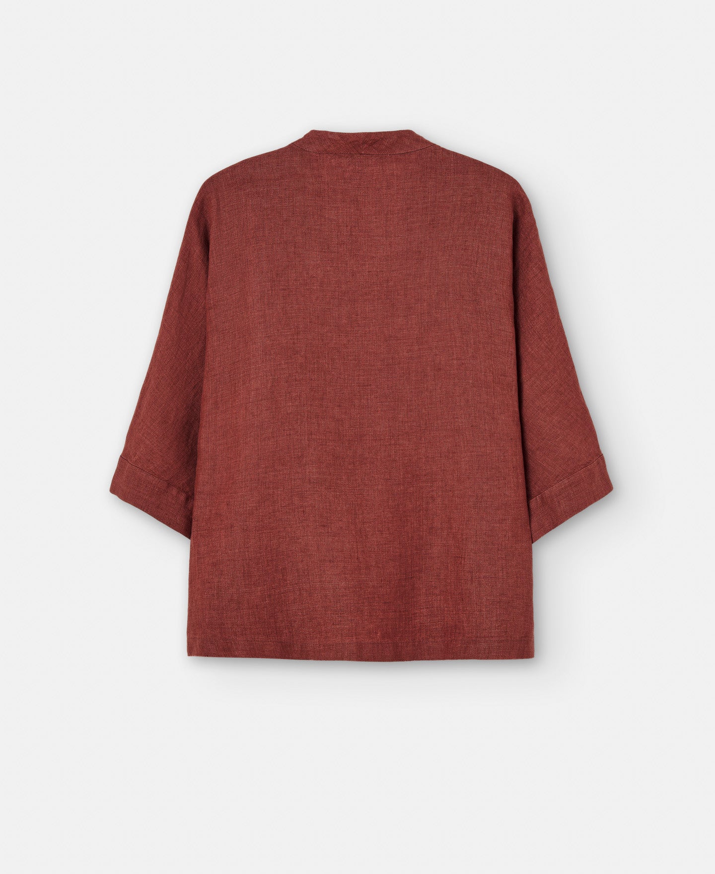 Tile Red European Responsible Linen Shirt