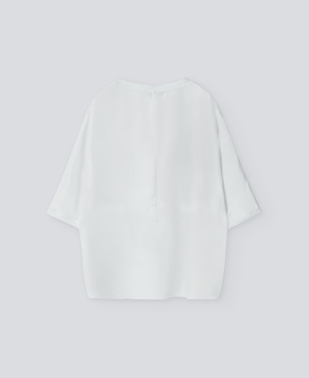White Fluid V-Neck Blouse