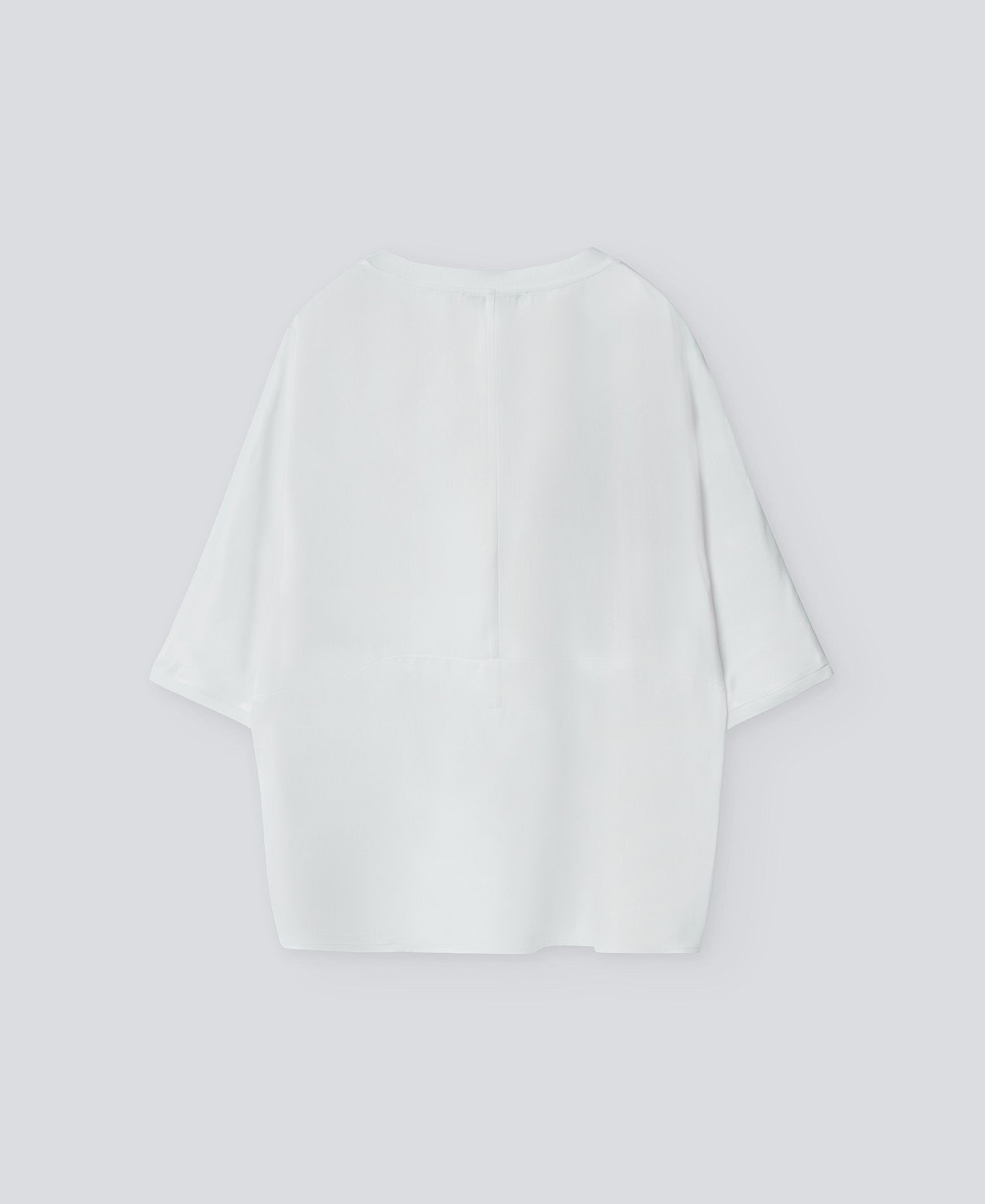 White Fluid V-Neck Blouse