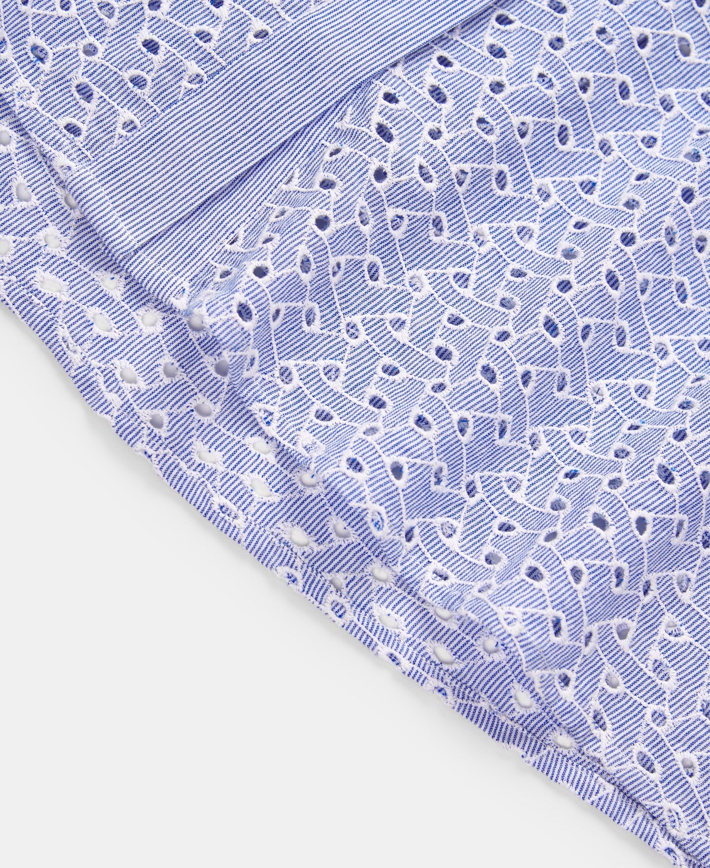 Blue Cotton Embroidered Shirt
