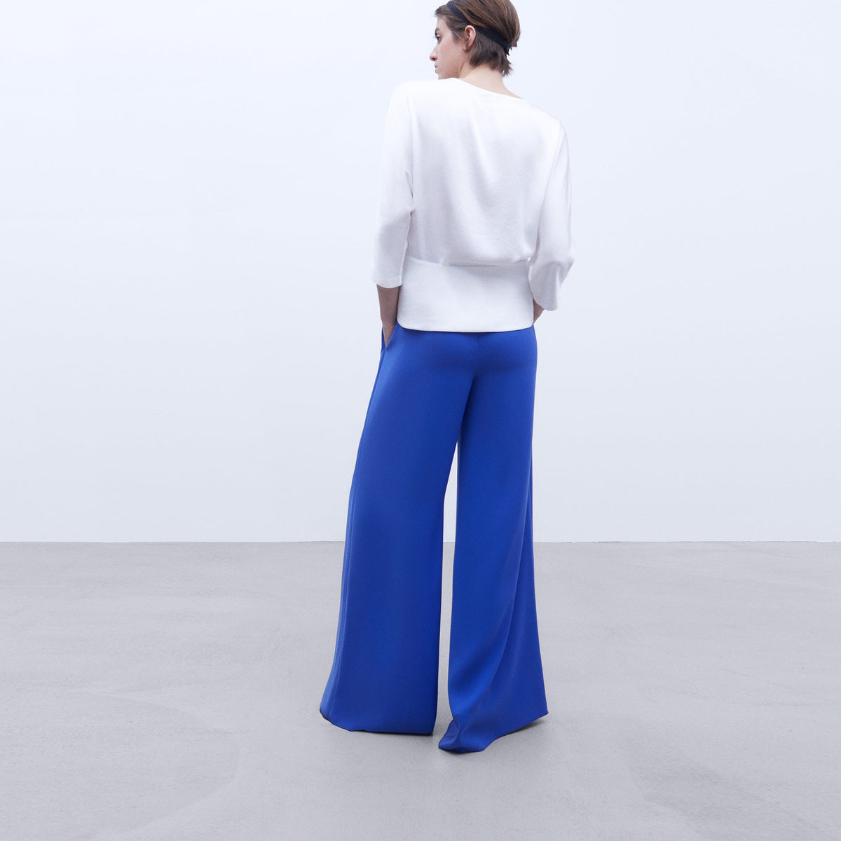 Elegant White Batwing Top