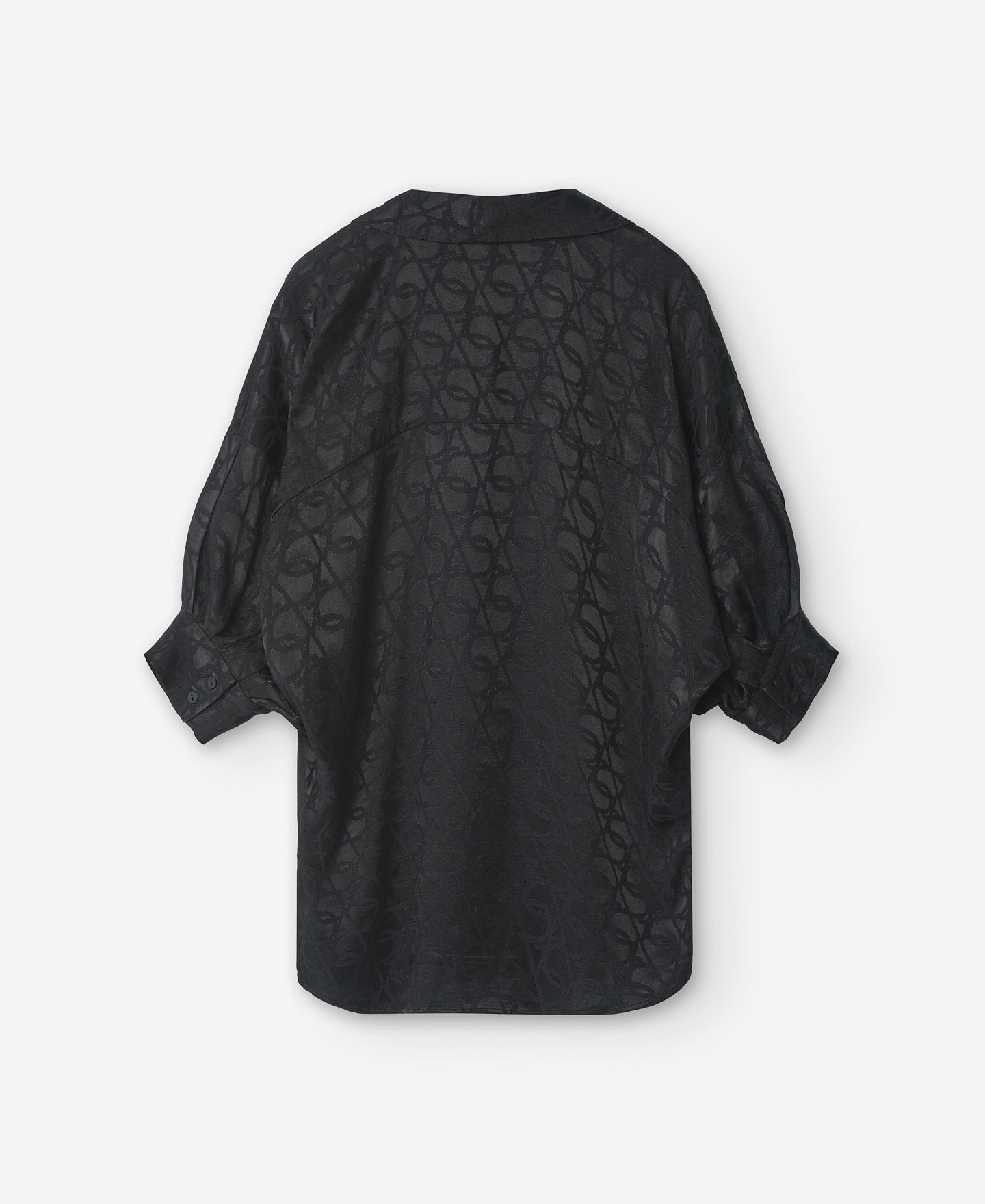 Black Monogram Print Shirt