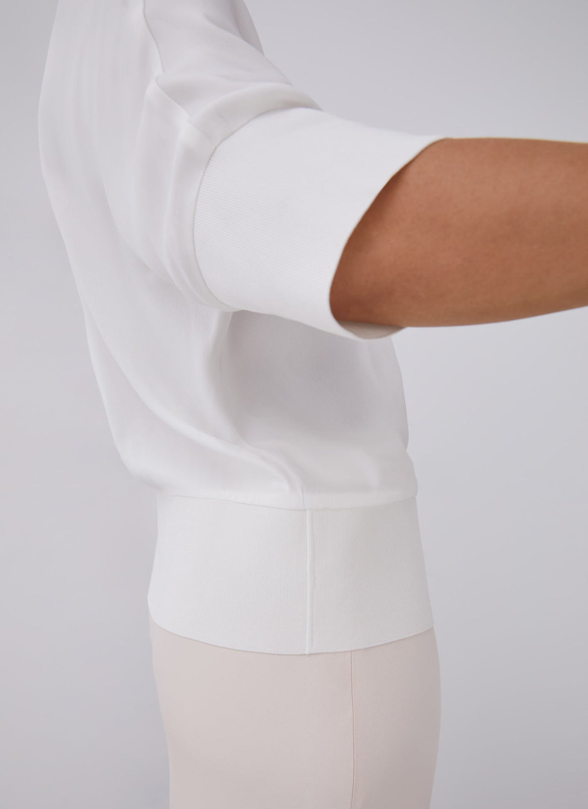 White Viscose Polo Shirt