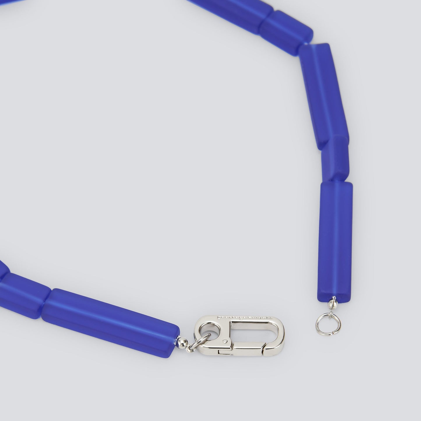 Ink Blue Irregular Resine Cubes Necklace