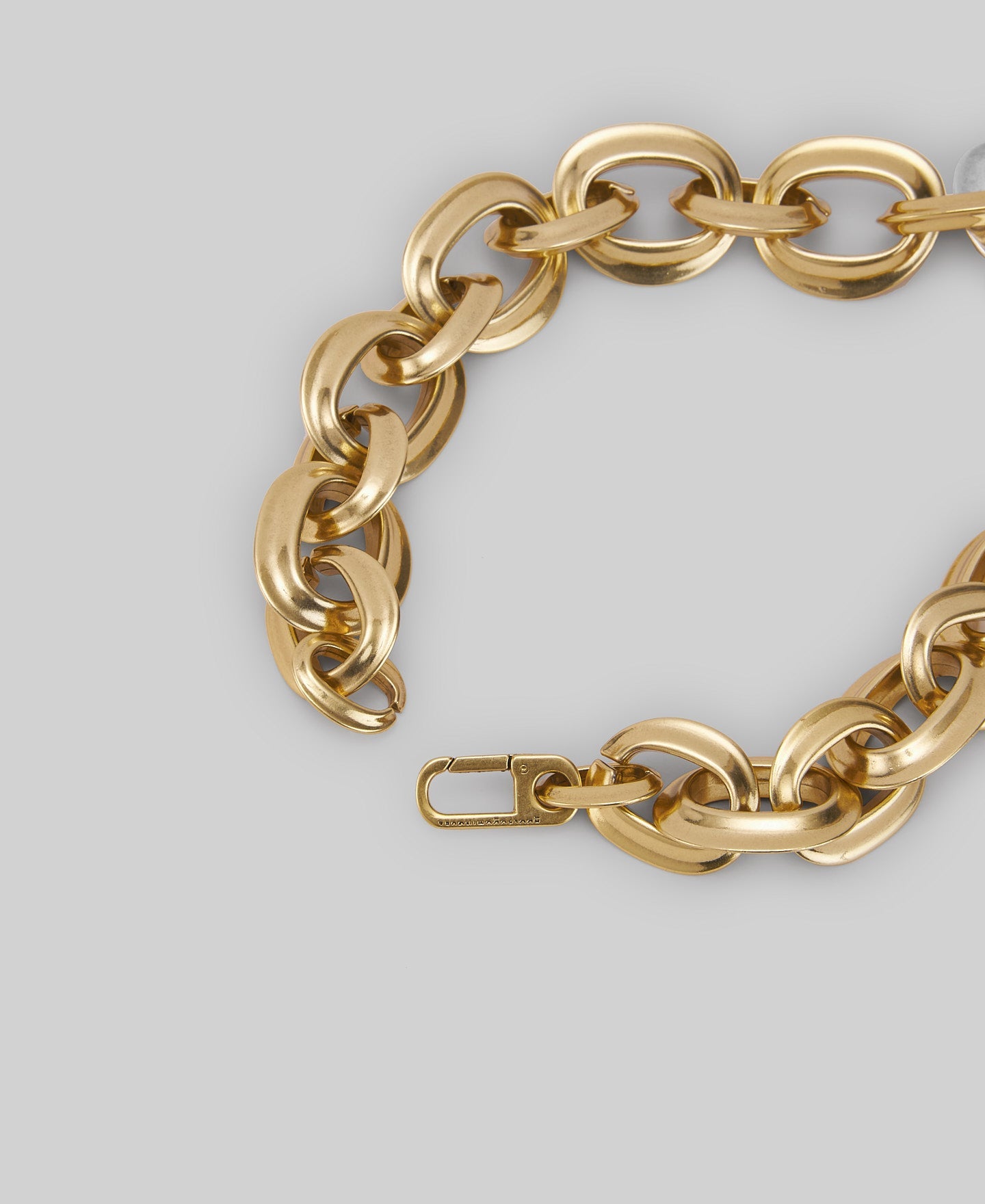 Two-tone metal link necklace woman in gold/silver