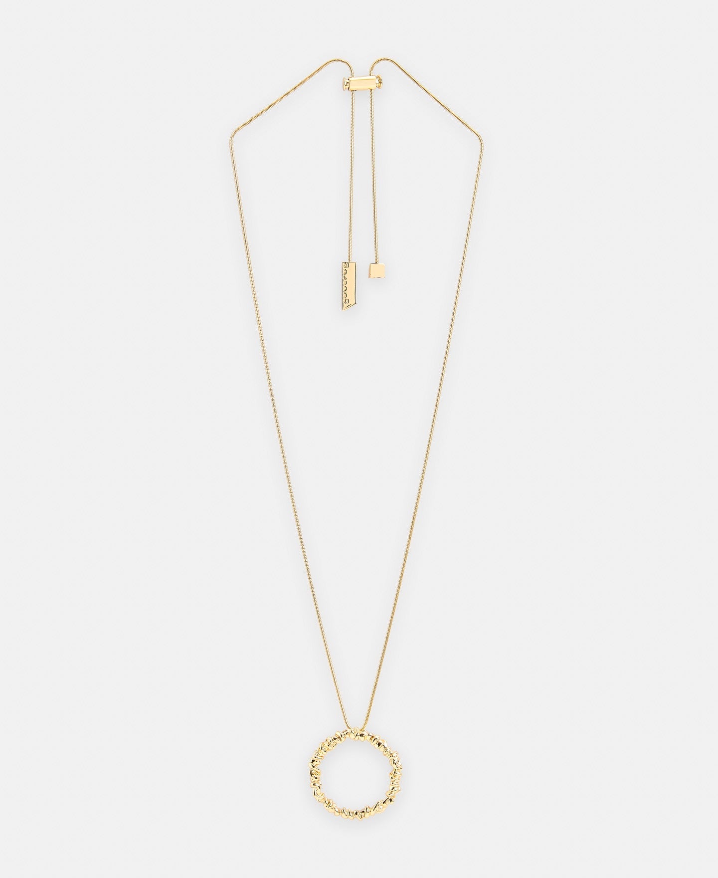 Gold Zinc Plaited Motif Pendant