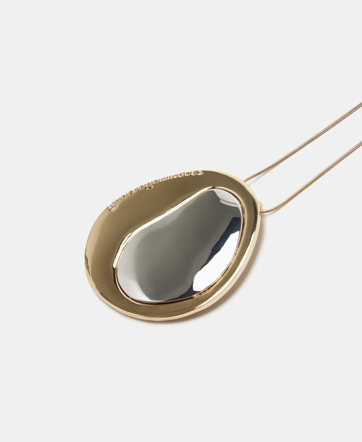 Gold/Silver Organic Bicolour Metal Necklace