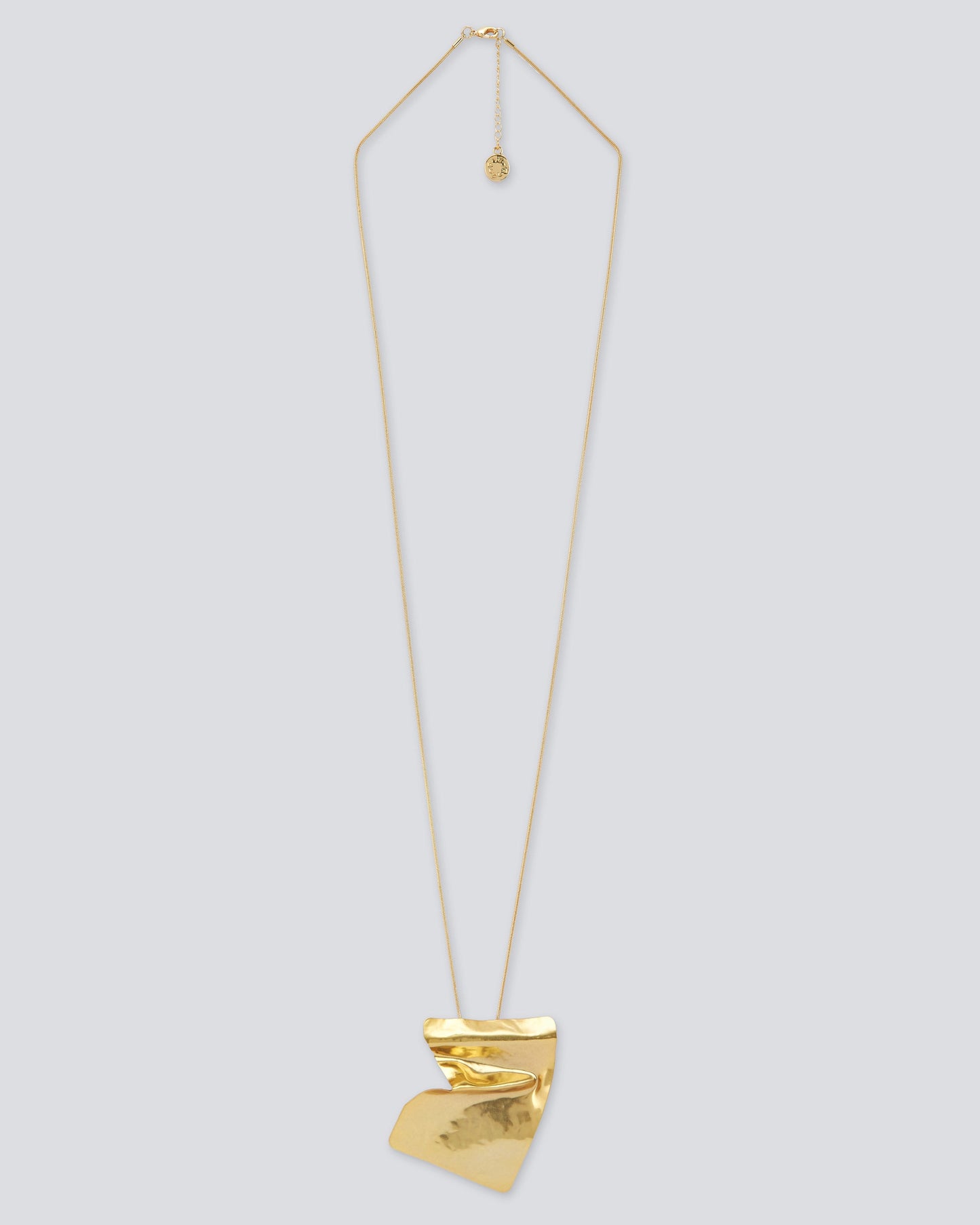 Gold Crumpled Paper Motif Necklace