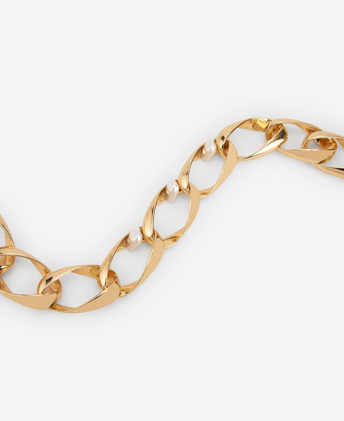 Synthetic Pearl Links Necklace