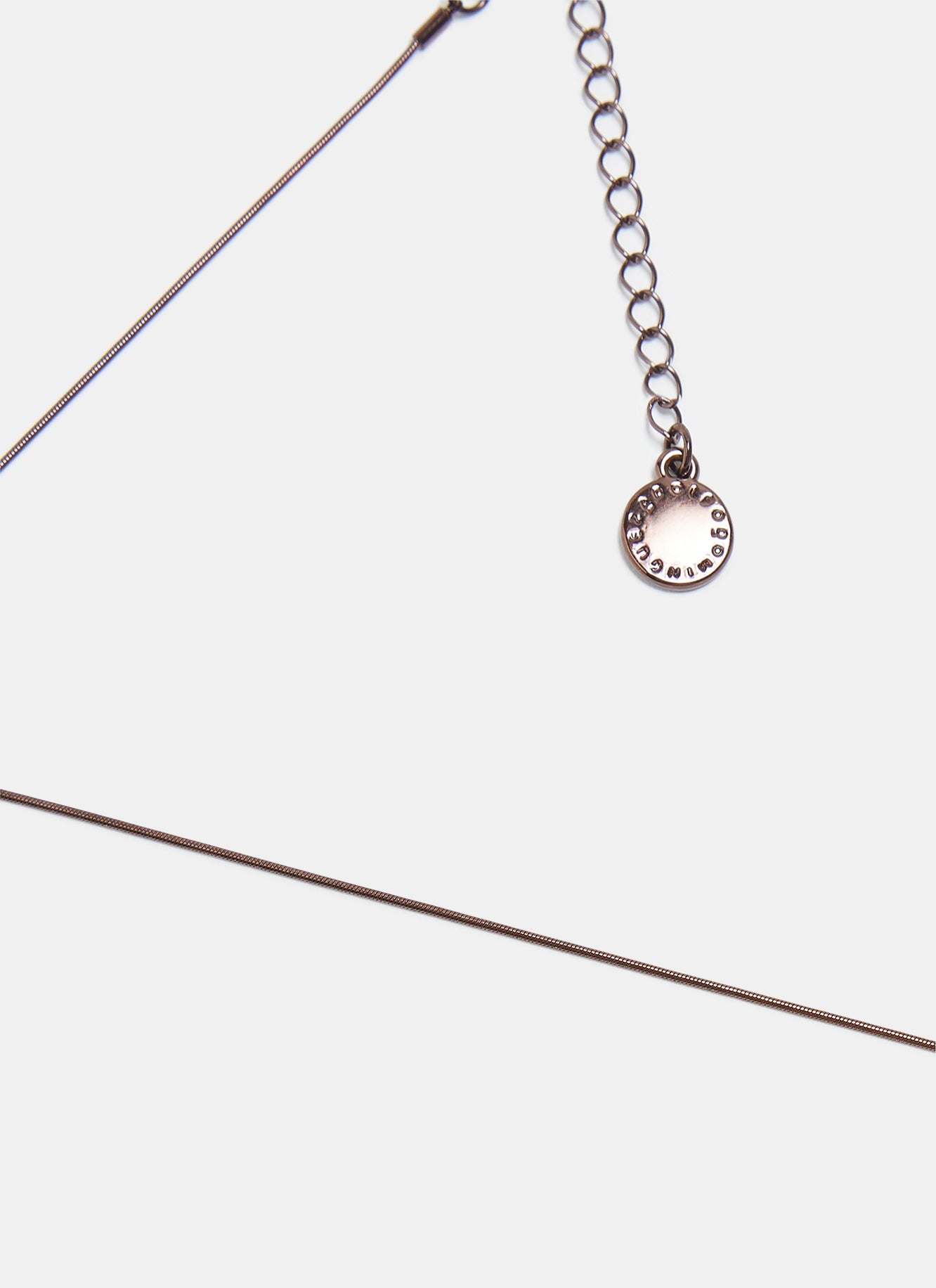 Chocolate Short Necklace With Natural Pearl