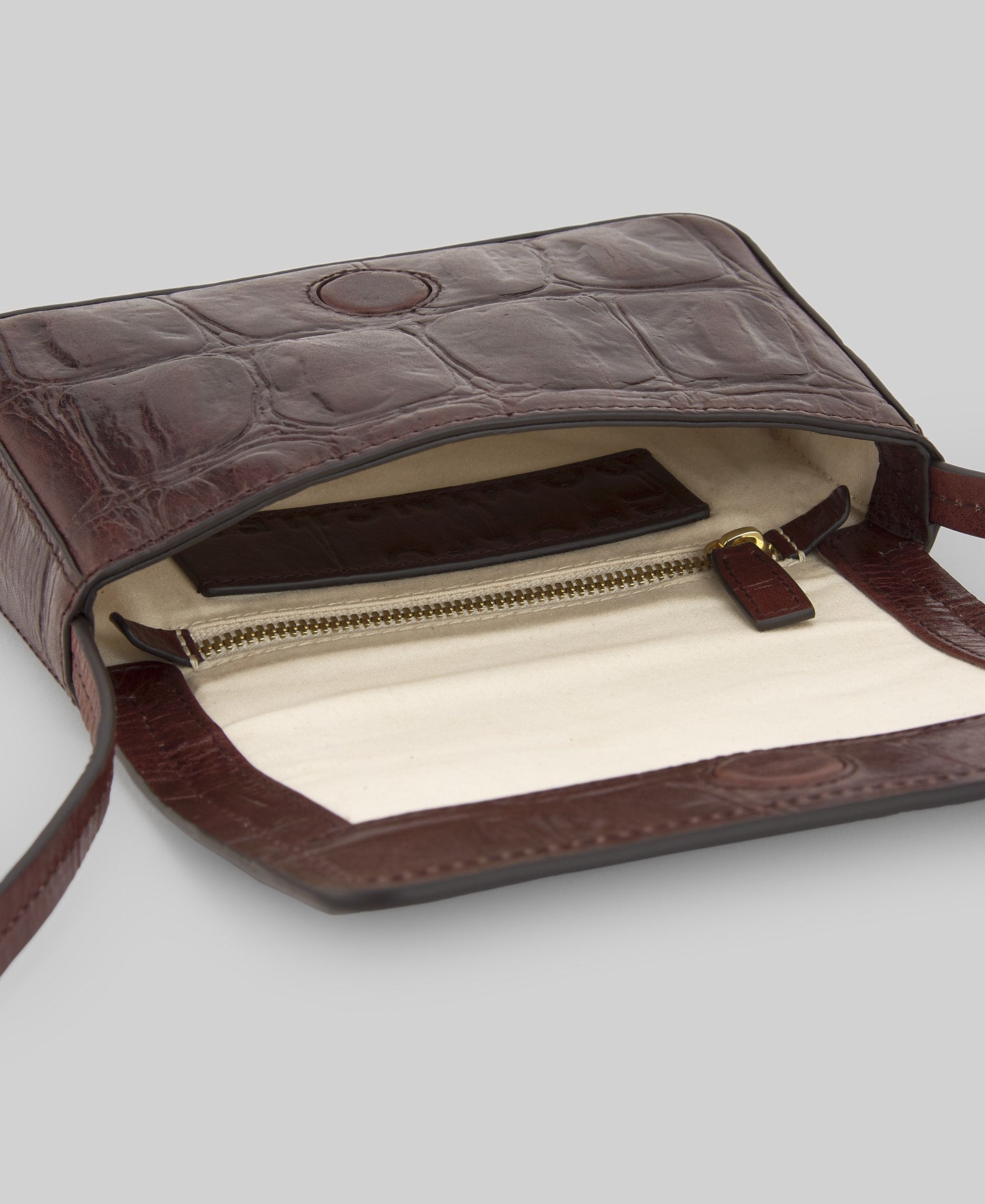 Responsible leather coco mini bag woman in brown