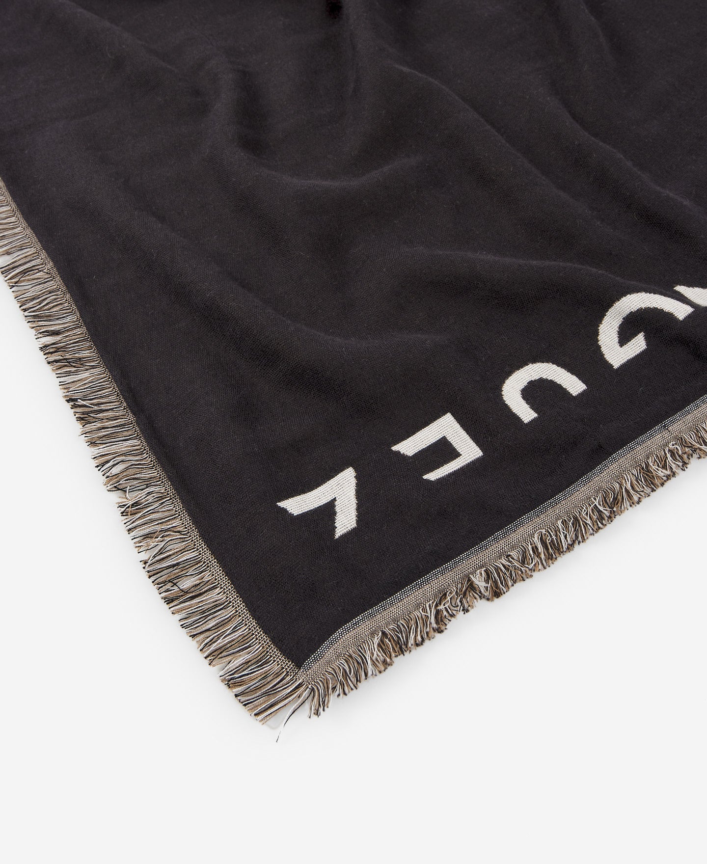 Camel Tricolour Double Jacquard Shawl / Scarf