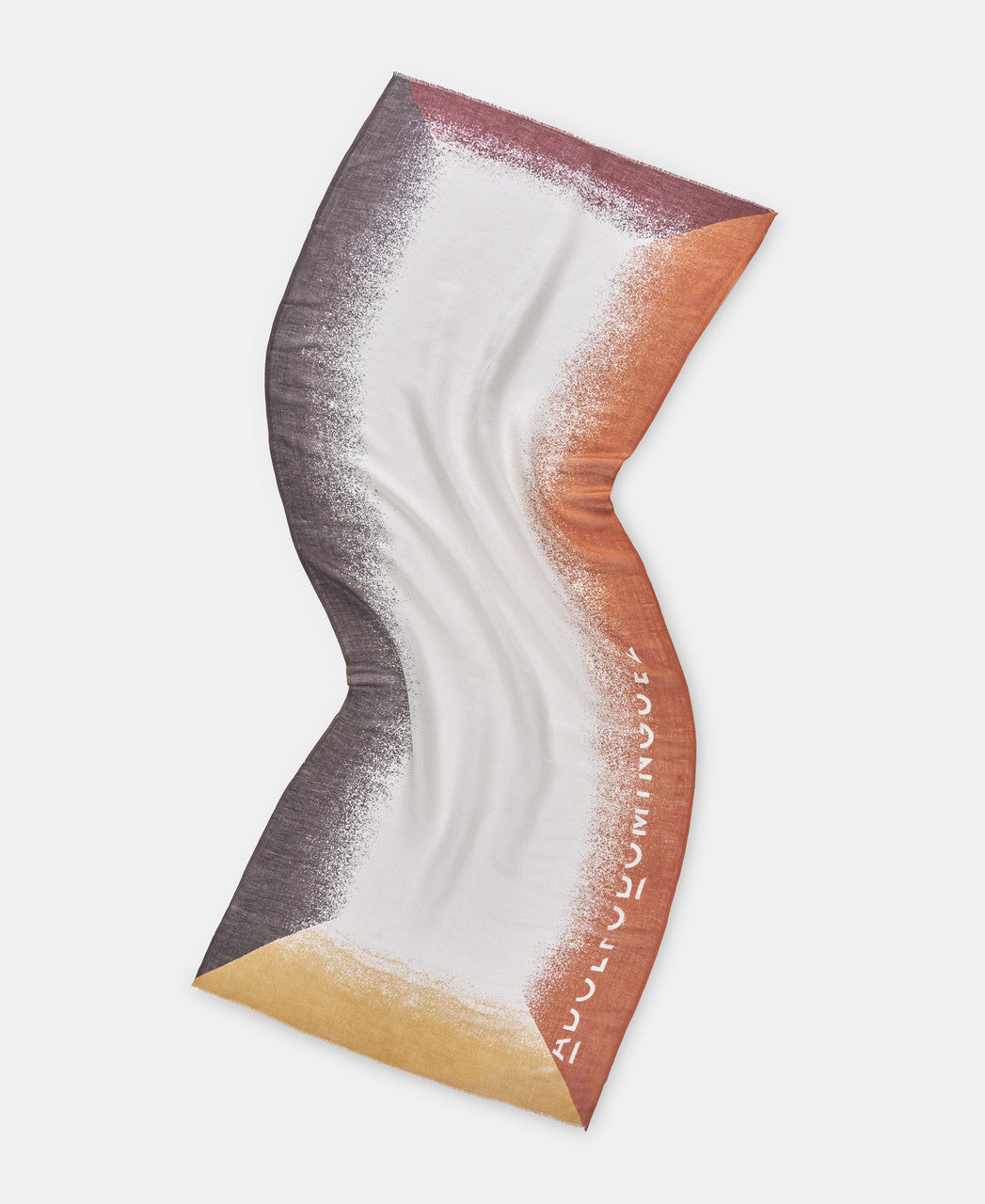 Terracotta Terracotta Linen And Modal Printed Shawl