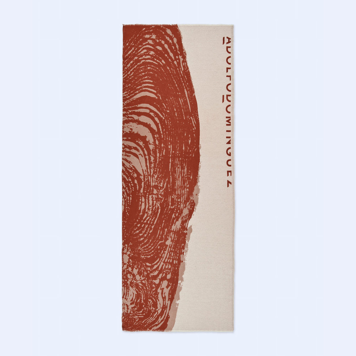 Organic Cotton Printed Shawl - Brick Red