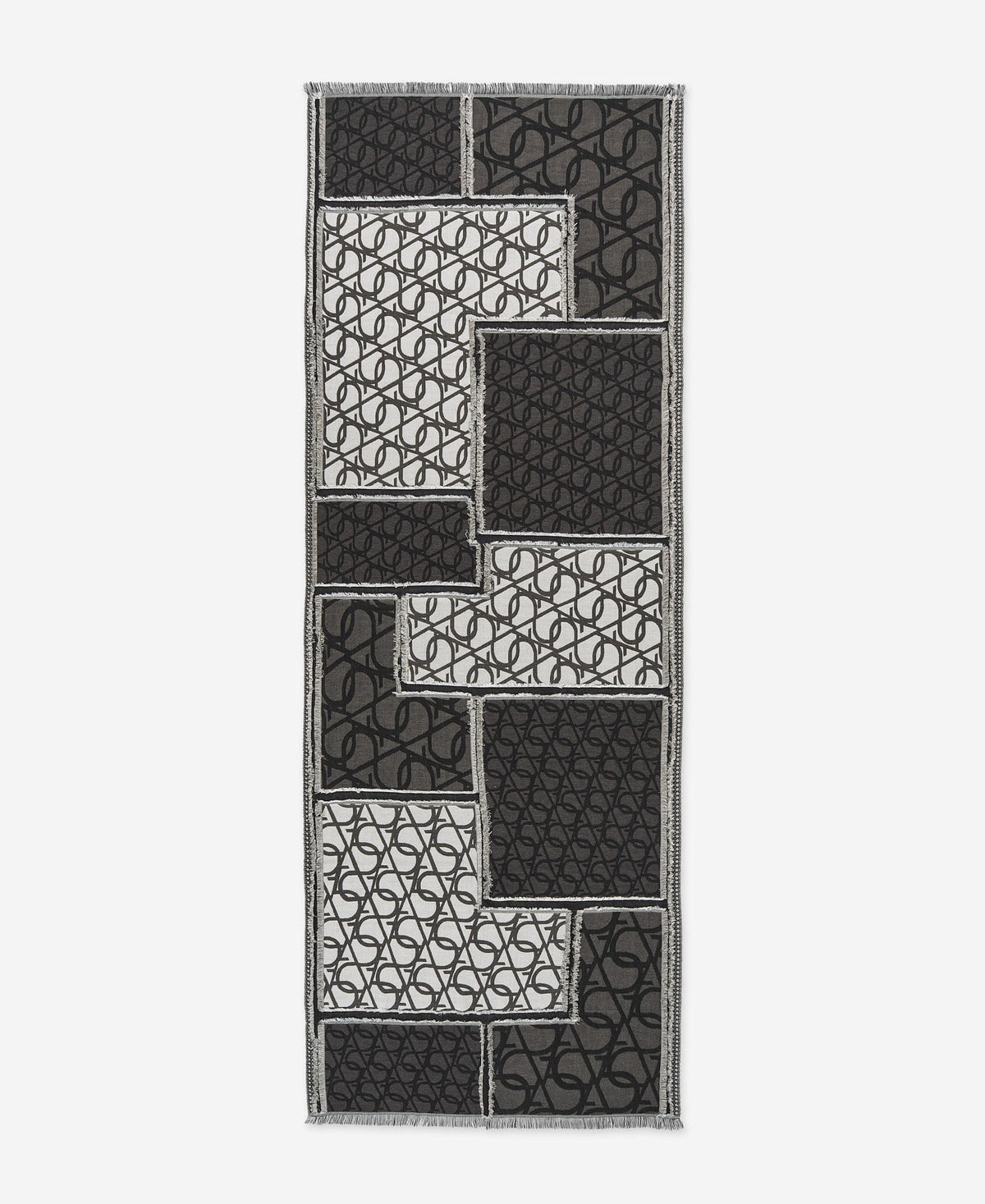 Patchwork Printed Jacquard Shawl