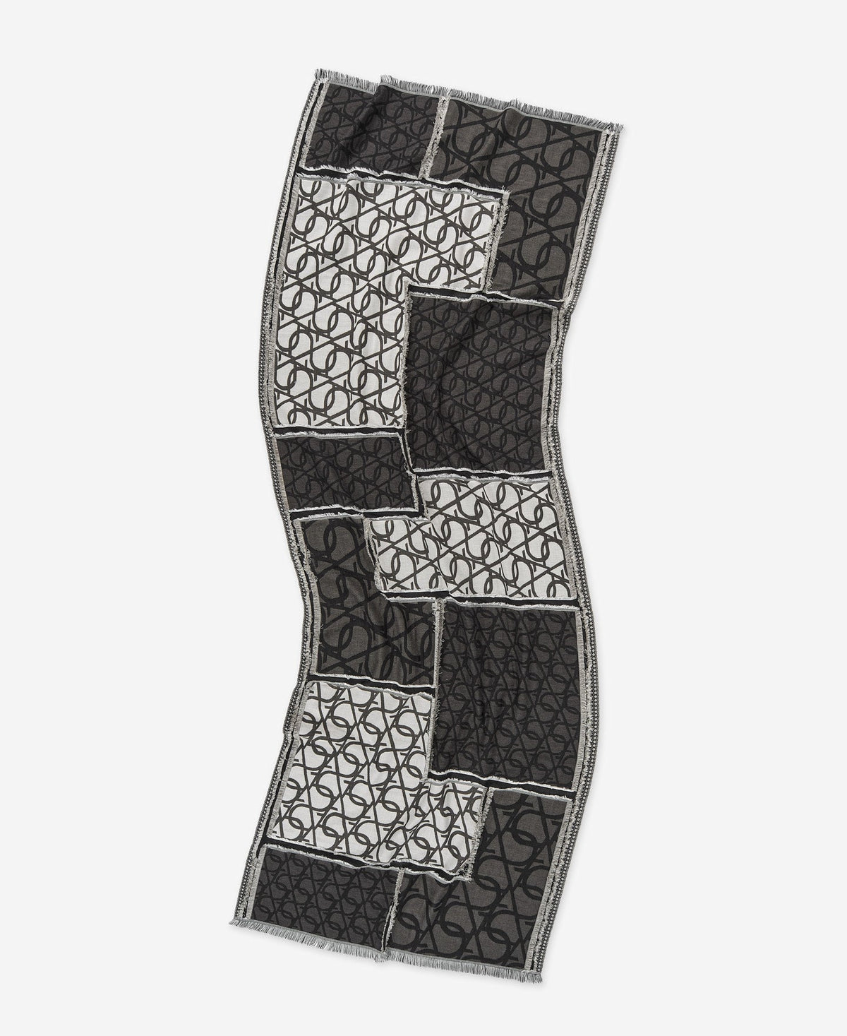 Patchwork Printed Jacquard Shawl