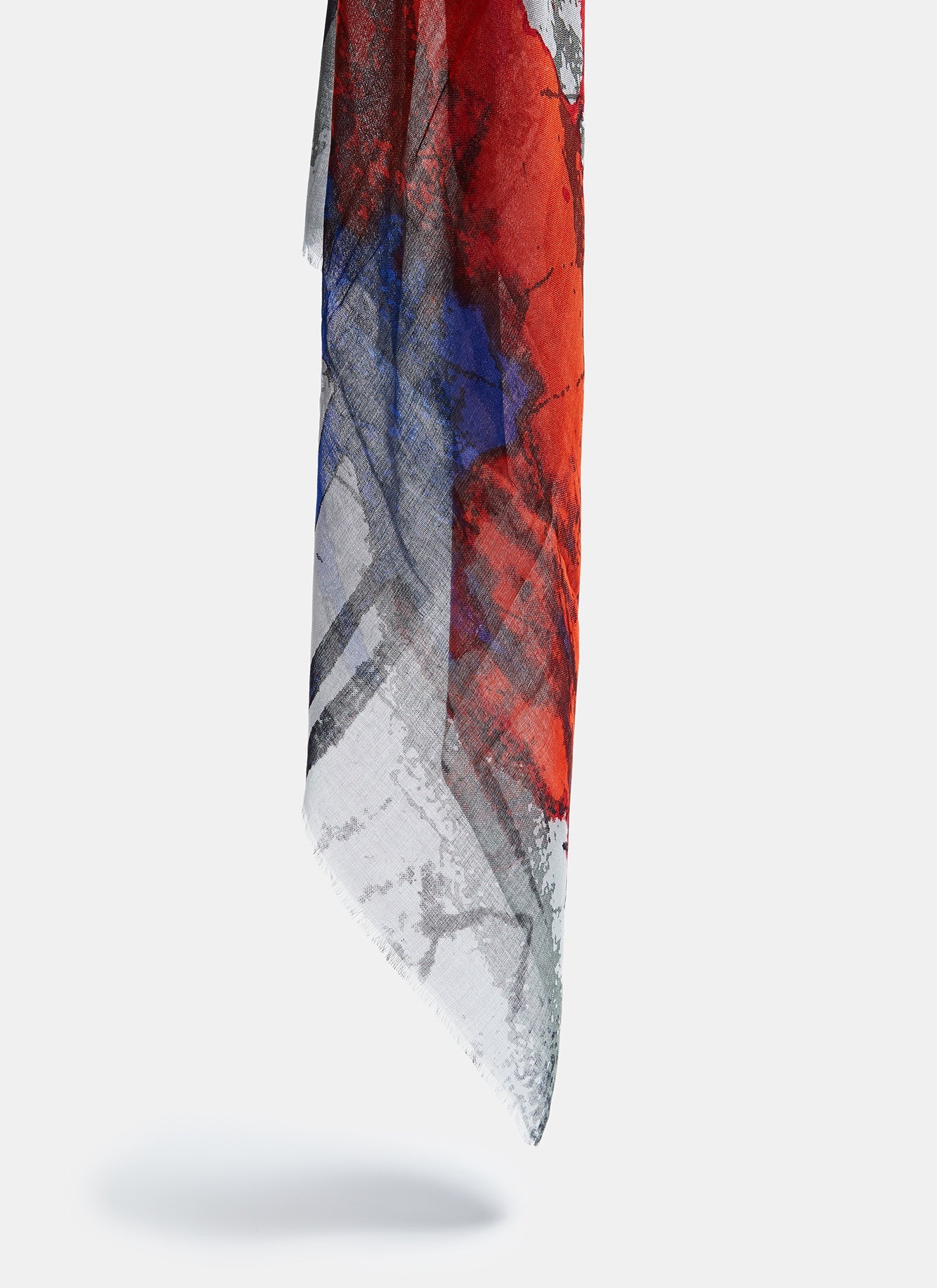 Multicolor Modal Foulard With Abstract Print