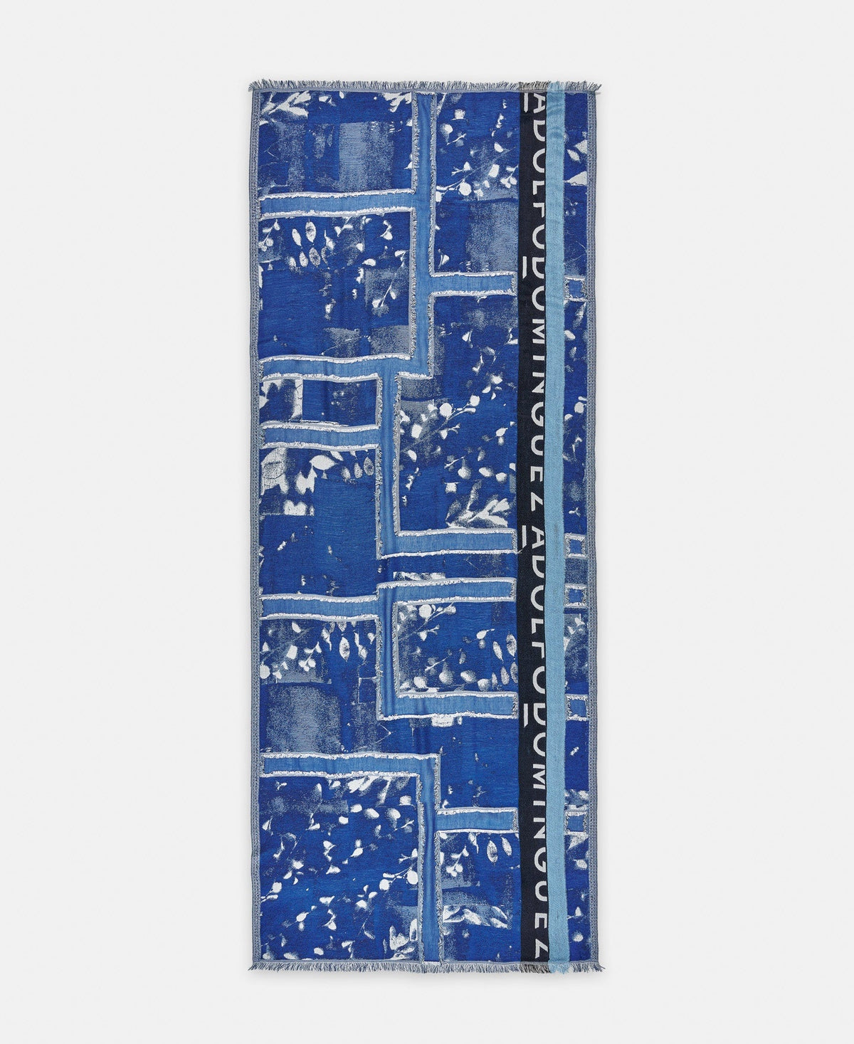 Blue Jacquard Shawl Cyanotype Technique